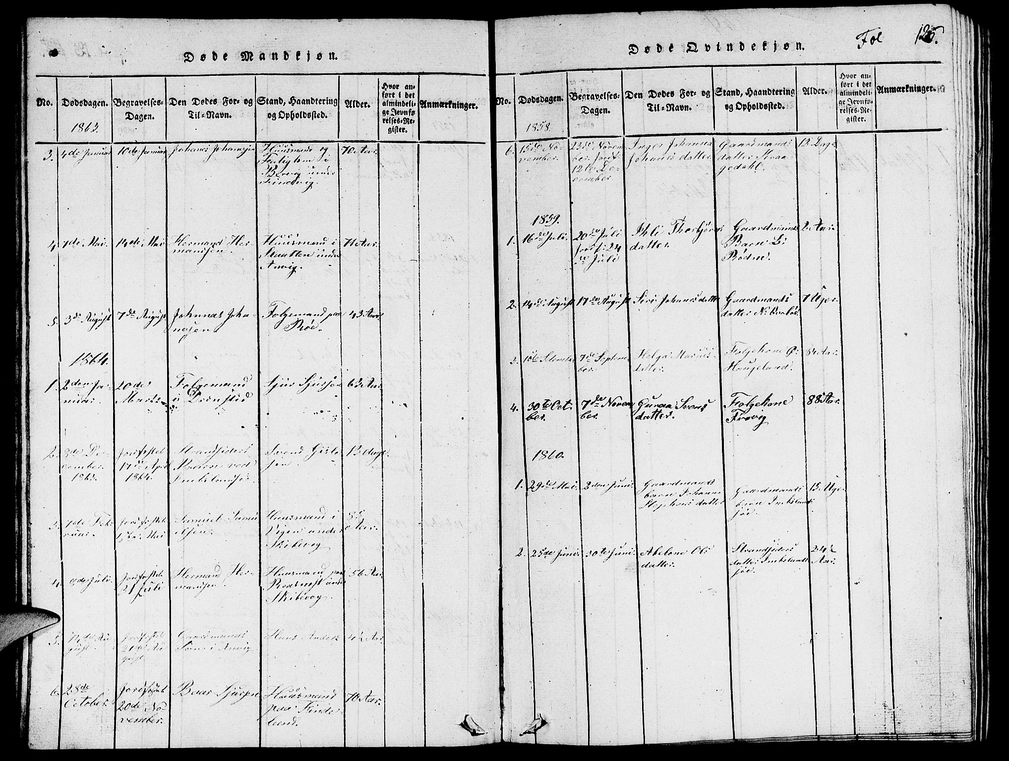 Vikedal sokneprestkontor, AV/SAST-A-101840/01/V: Parish register (copy) no. B 3, 1816-1867, p. 126