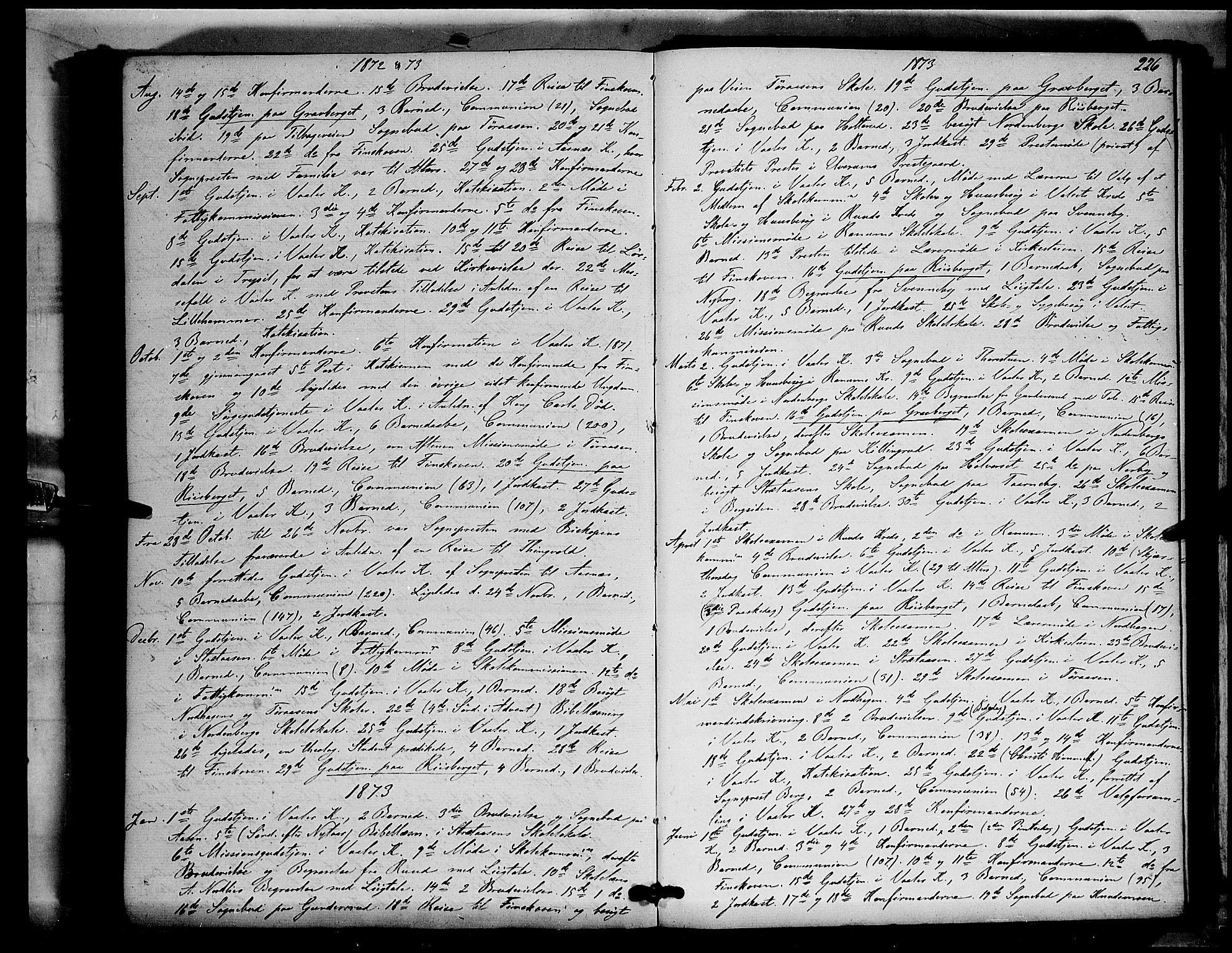 Våler prestekontor, Hedmark, AV/SAH-PREST-040/H/Ha/Haa/L0002: Parish register (official) no. 2, 1867-1878, p. 226