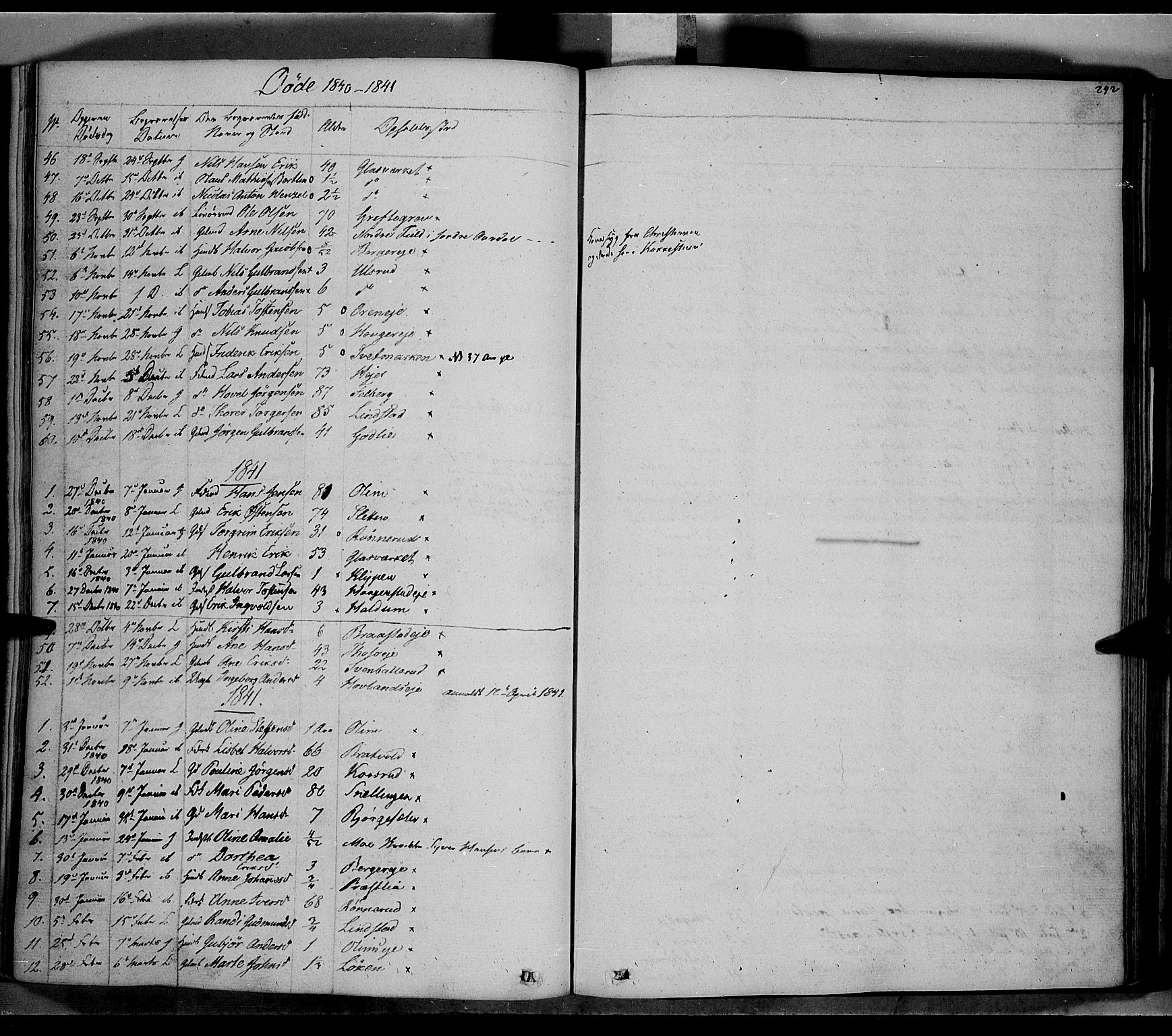 Jevnaker prestekontor, SAH/PREST-116/H/Ha/Haa/L0006: Parish register (official) no. 6, 1837-1857, p. 242