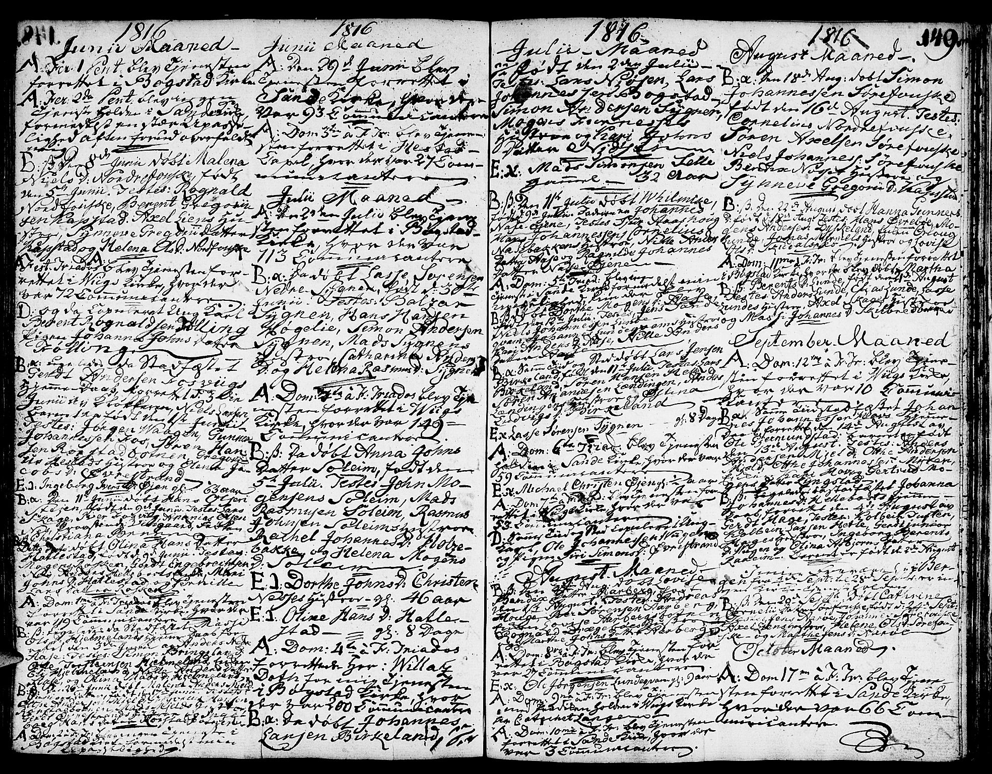 Gaular sokneprestembete, SAB/A-80001/H/Haa: Parish register (official) no. A 2, 1785-1821, p. 149