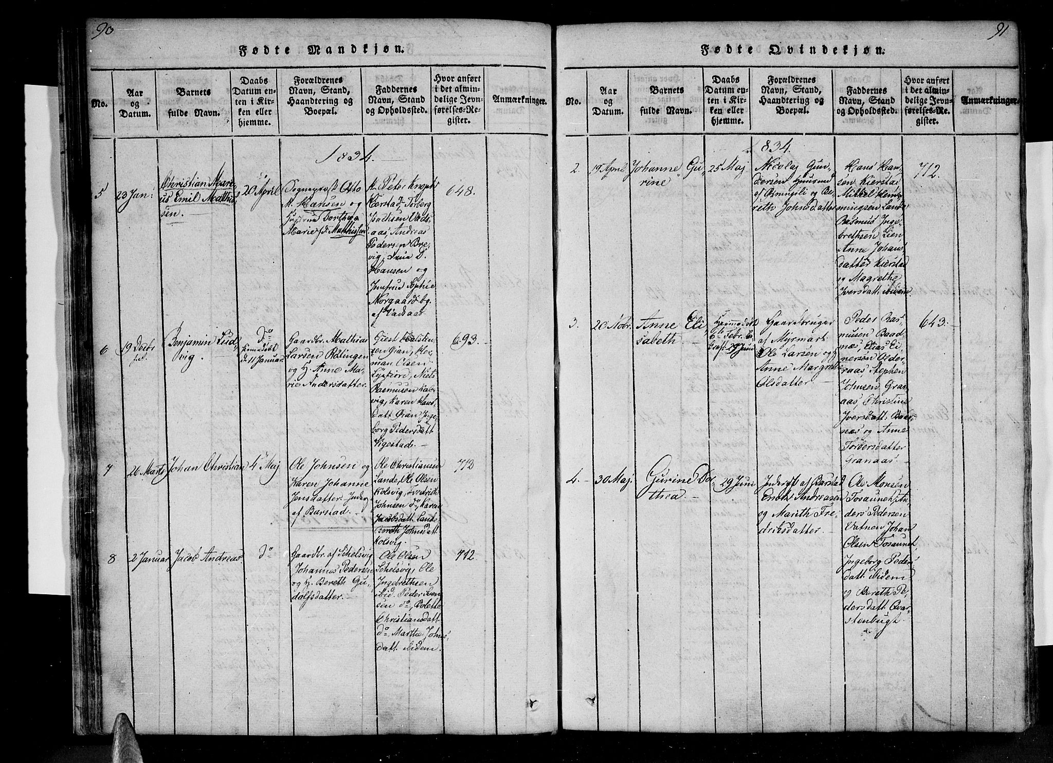 Ministerialprotokoller, klokkerbøker og fødselsregistre - Nordland, AV/SAT-A-1459/810/L0142: Parish register (official) no. 810A06 /1, 1819-1841, p. 90-91