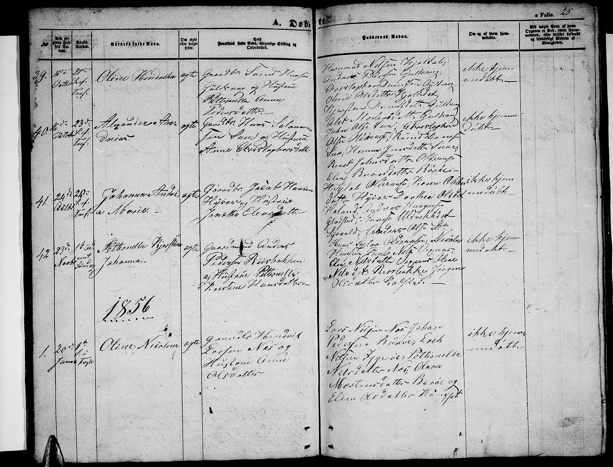Ministerialprotokoller, klokkerbøker og fødselsregistre - Nordland, SAT/A-1459/816/L0251: Parish register (copy) no. 816C01, 1852-1870, p. 25
