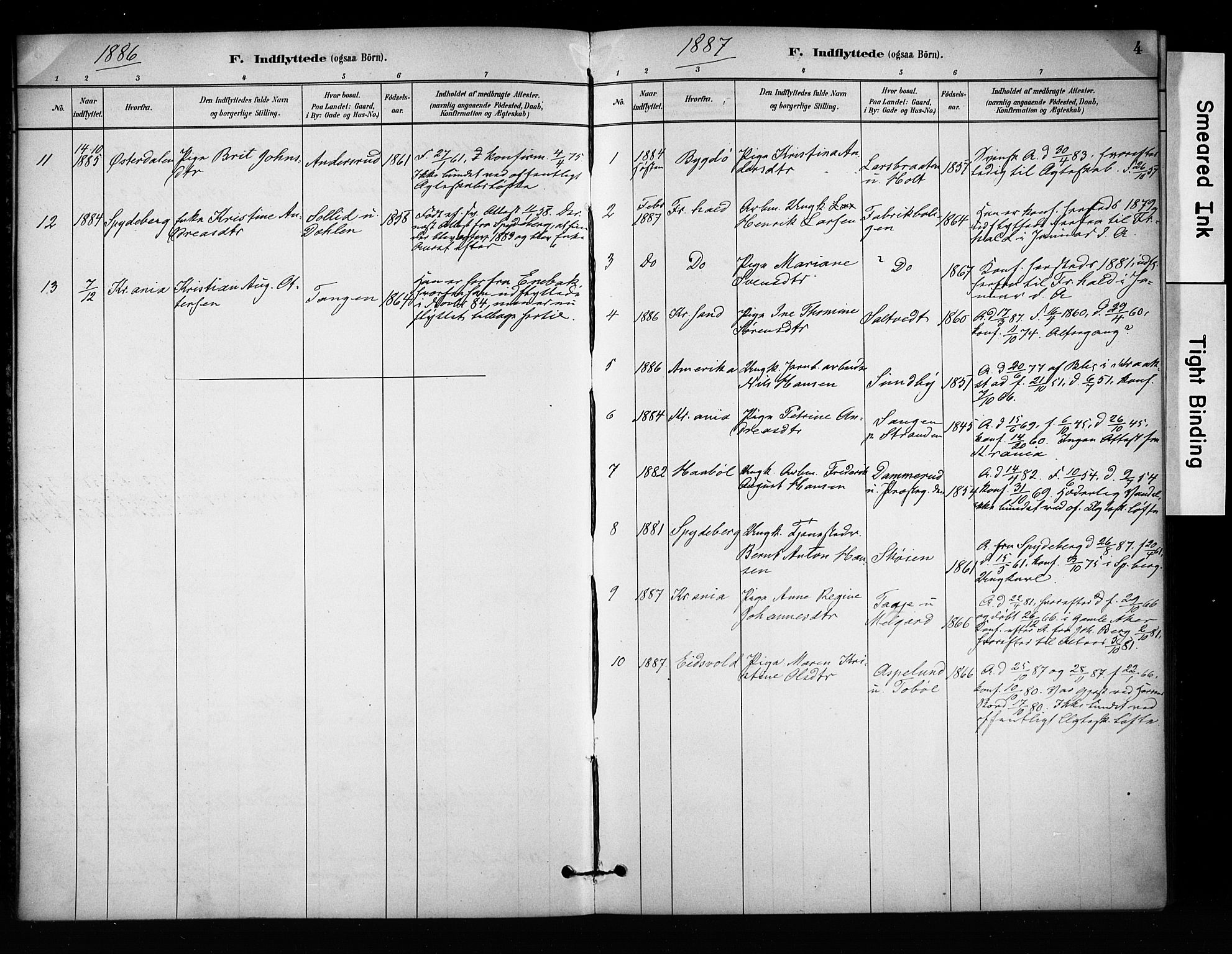 Enebakk prestekontor Kirkebøker, SAO/A-10171c/F/Fa/L0017: Parish register (official) no. I 17, 1881-1919, p. 4