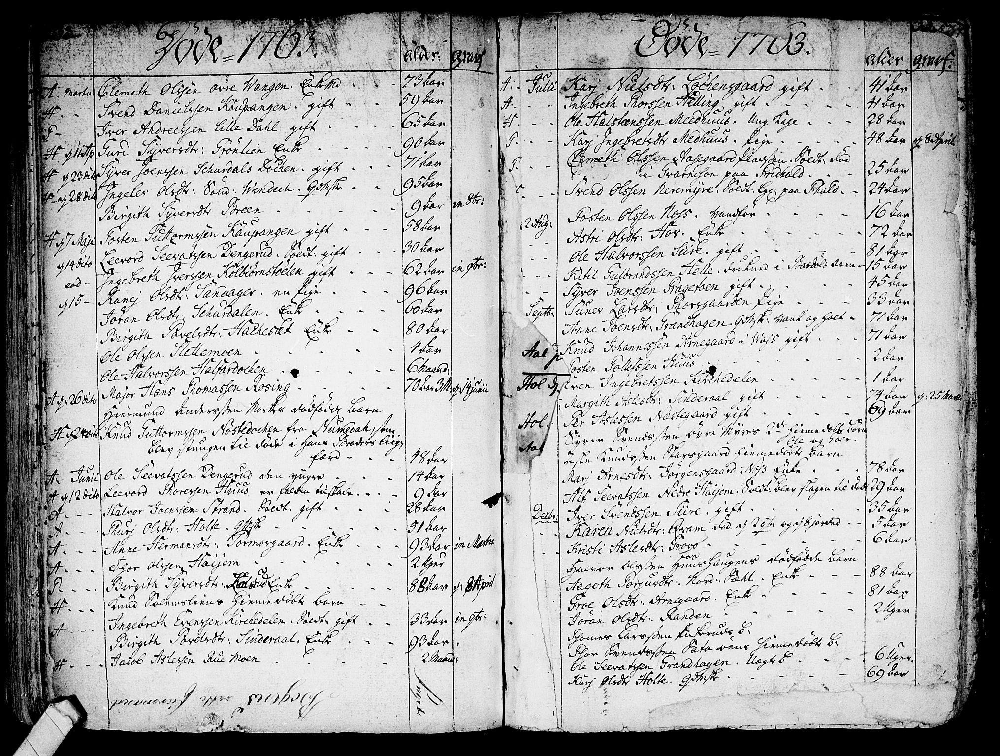 Ål kirkebøker, AV/SAKO-A-249/F/Fa/L0001: Parish register (official) no. I 1, 1744-1769, p. 333-334