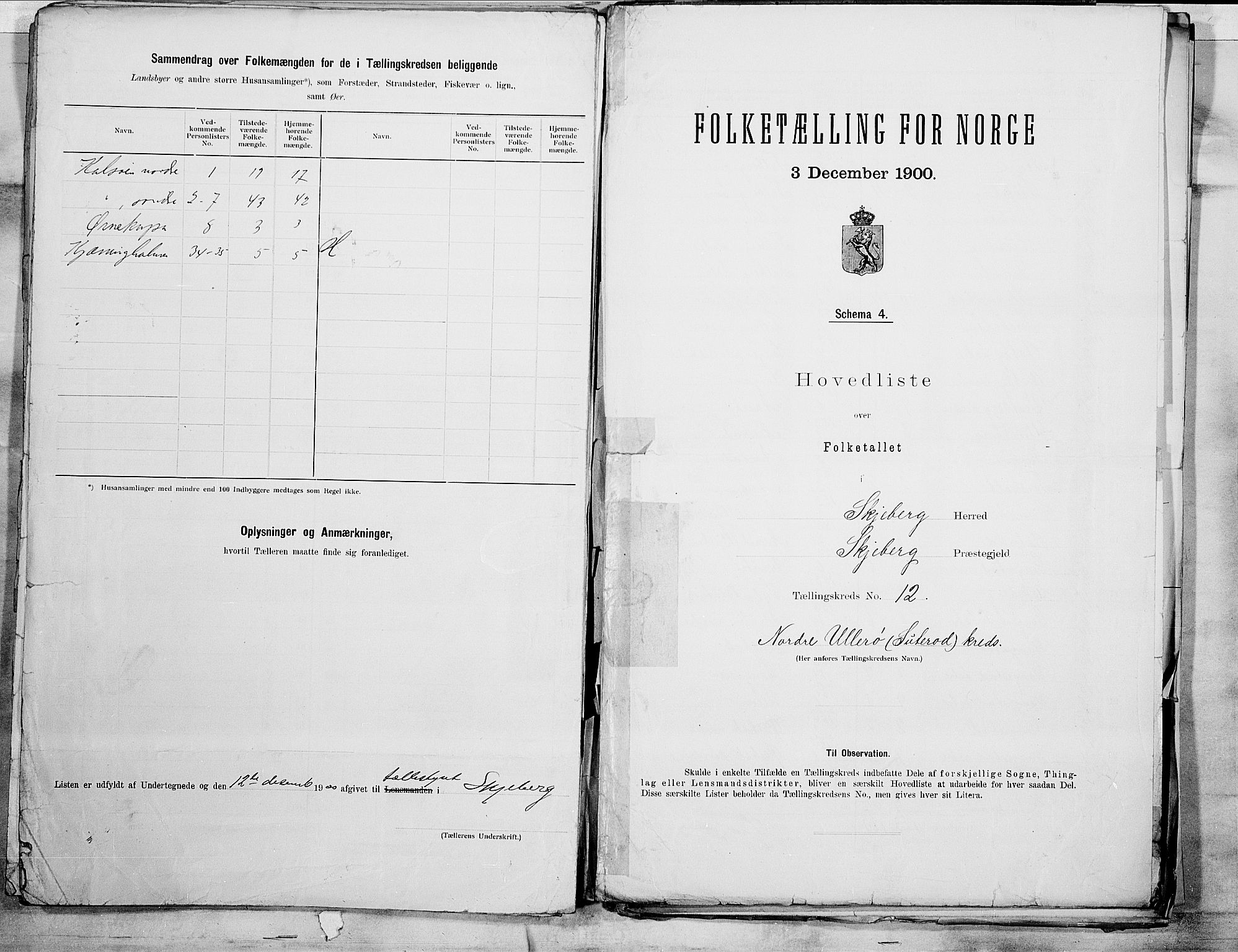 SAO, 1900 census for Skjeberg, 1900, p. 28