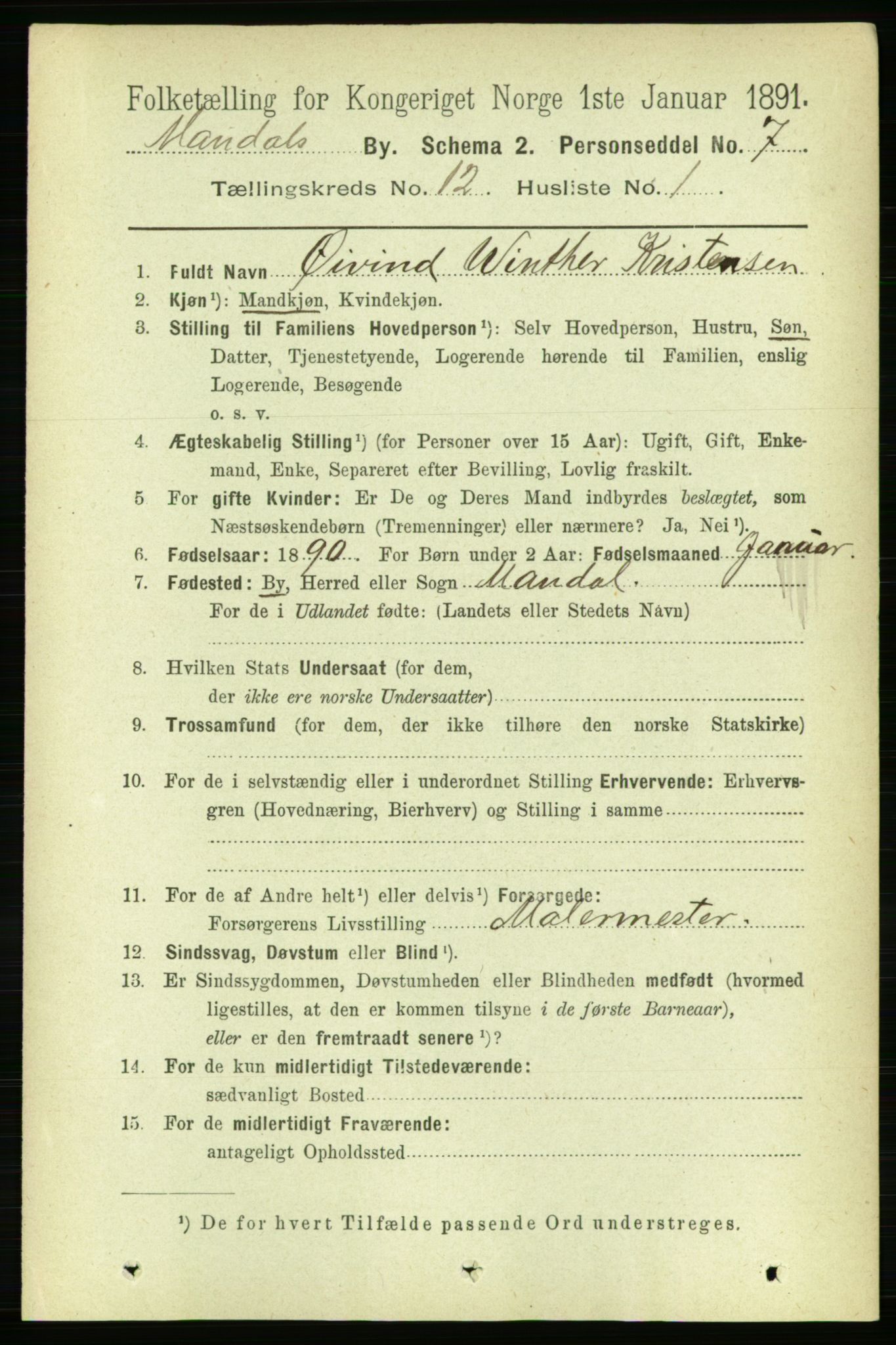 RA, 1891 census for 1002 Mandal, 1891, p. 2896