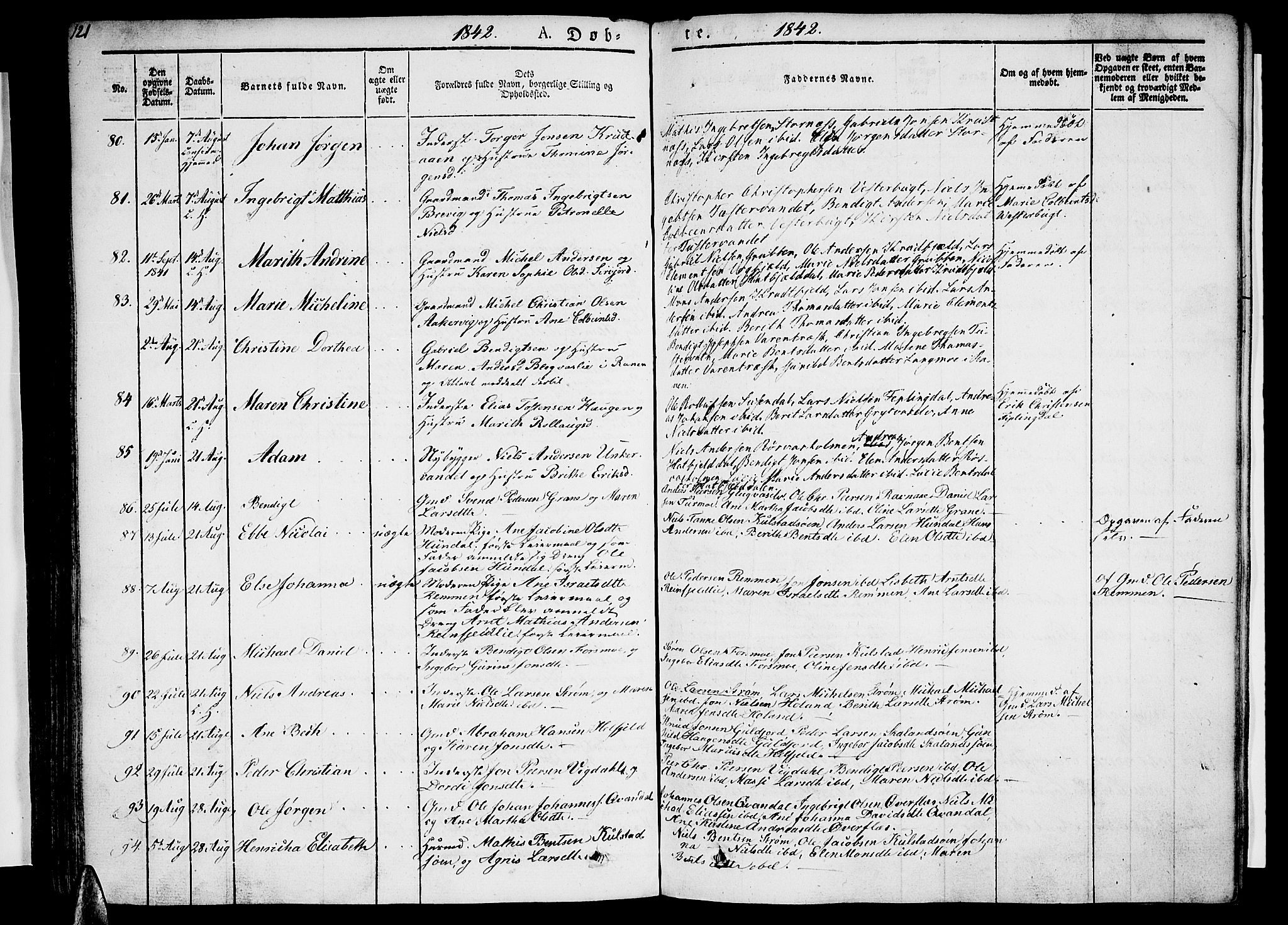 Ministerialprotokoller, klokkerbøker og fødselsregistre - Nordland, AV/SAT-A-1459/820/L0289: Parish register (official) no. 820A10, 1826-1845, p. 121