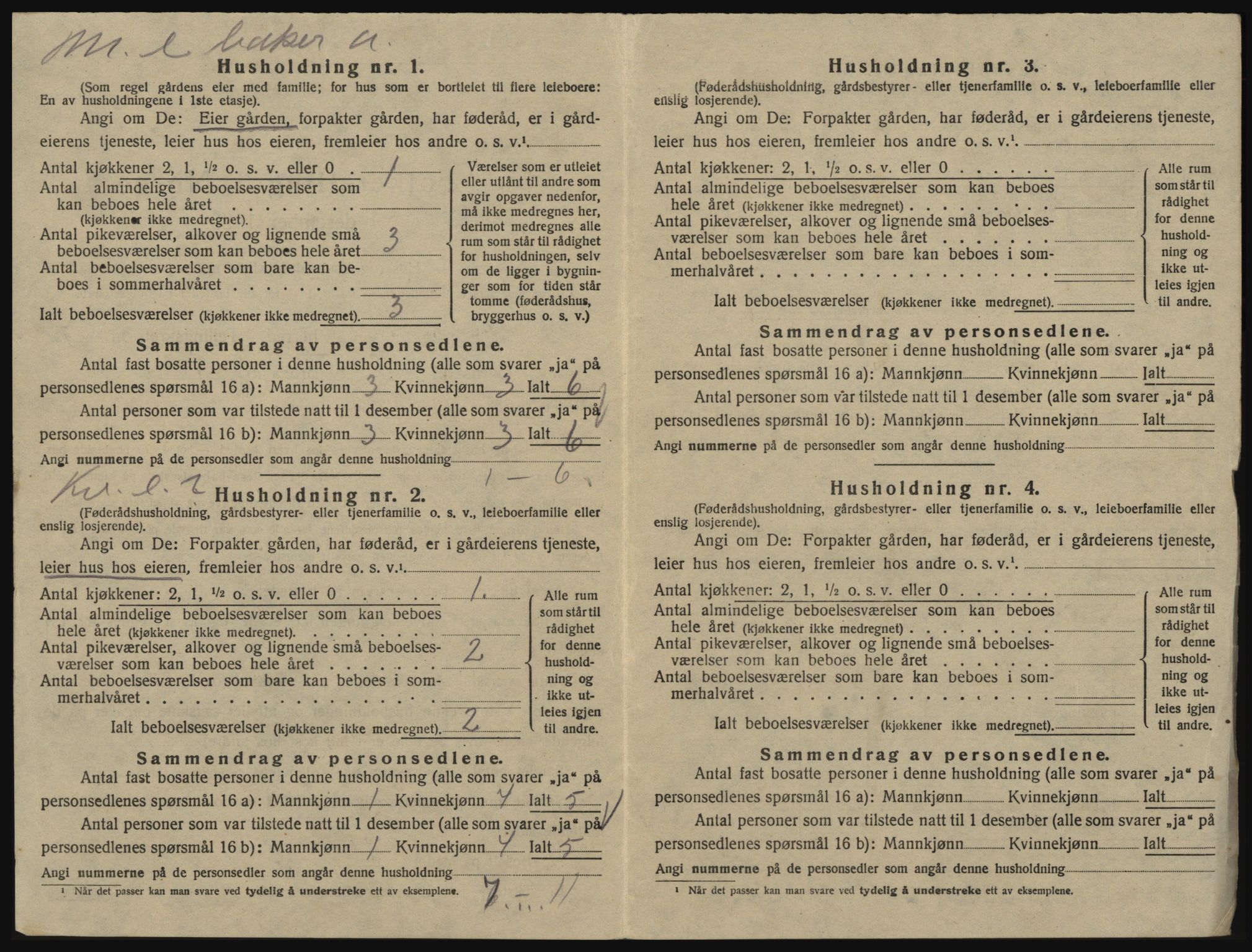 SAO, 1920 census for Glemmen, 1920, p. 1460