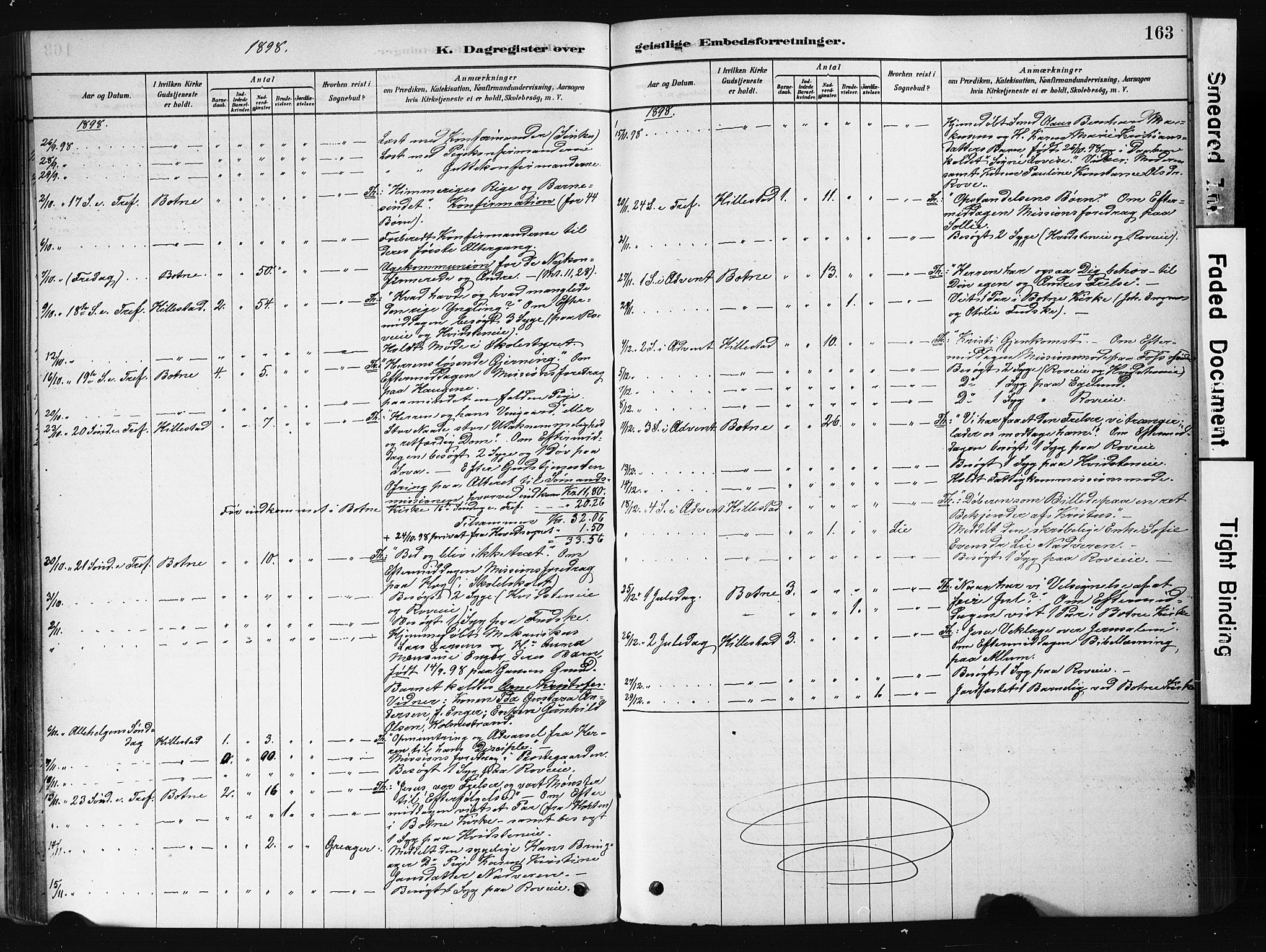 Botne kirkebøker, SAKO/A-340/F/Fb/L0001: Parish register (official) no. II 1, 1878-1902, p. 163