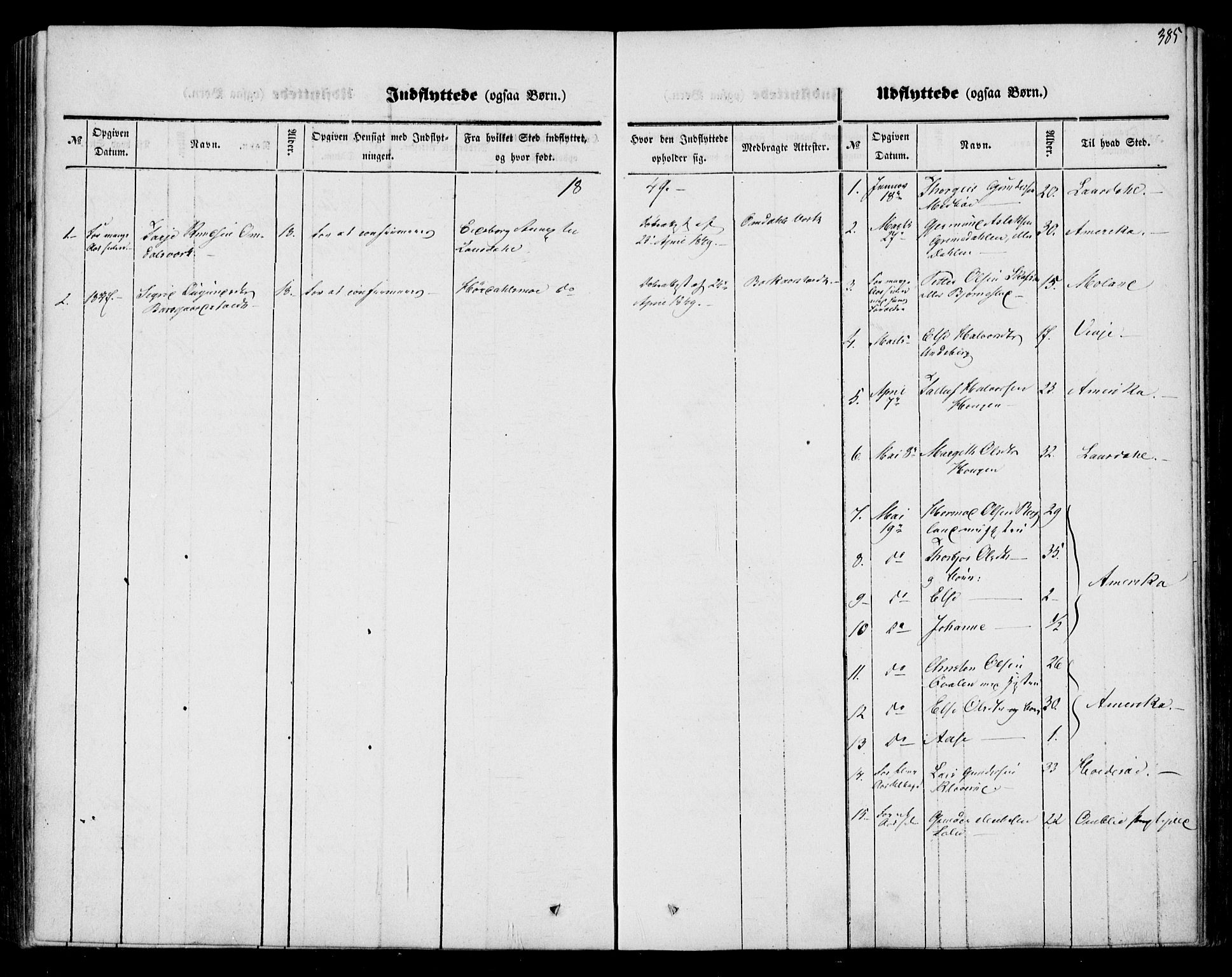 Mo kirkebøker, SAKO/A-286/F/Fa/L0005: Parish register (official) no. I 5, 1844-1864, p. 385
