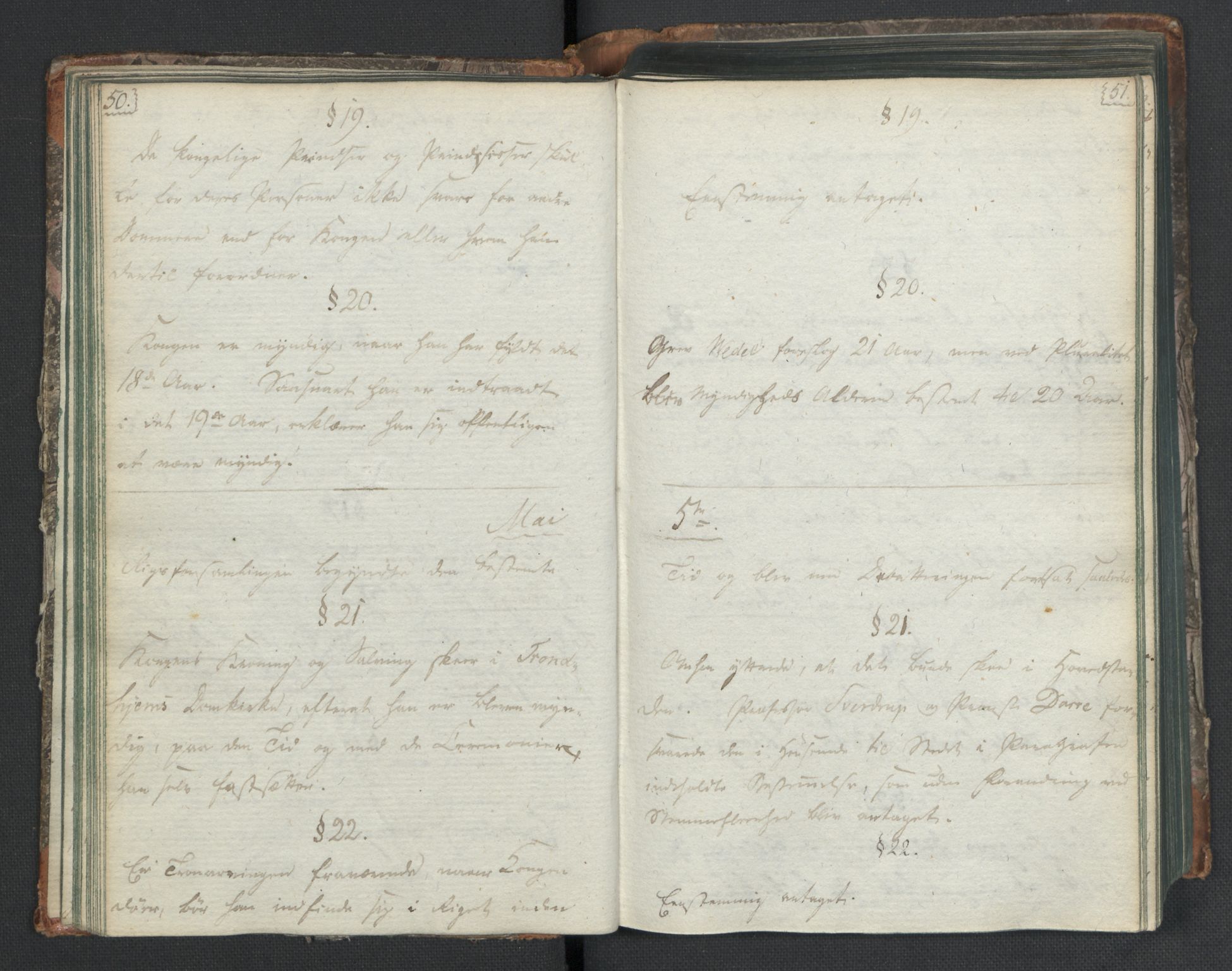 Manuskriptsamlingen, RA/EA-3667/H/L0021: Byfogd Gregers Winther Wulfbergs dagbok under Riksforsamlingen på Eidsvoll, 1814, p. 50-51