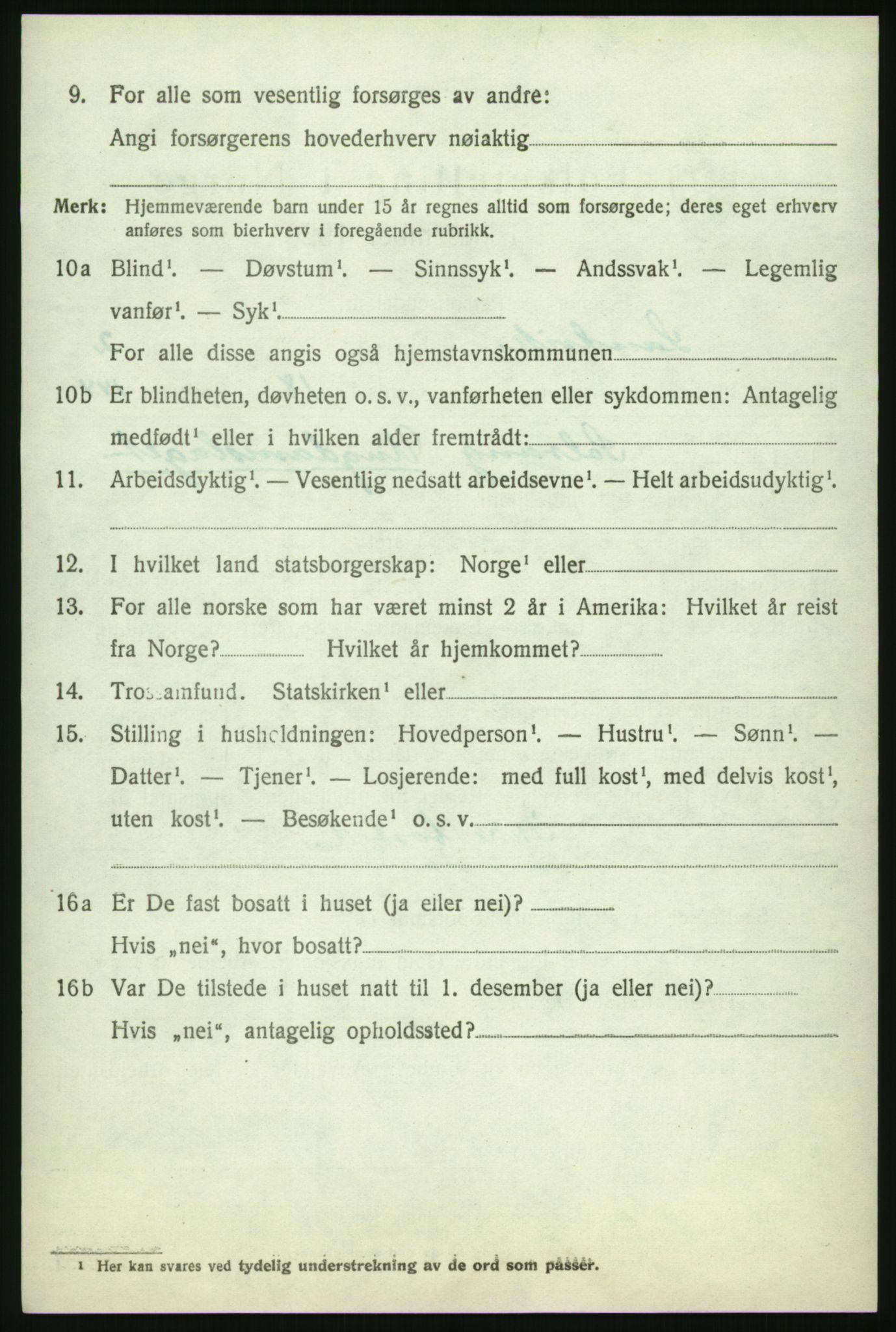 RA, 1920 census: Additional forms, 1920, p. 64