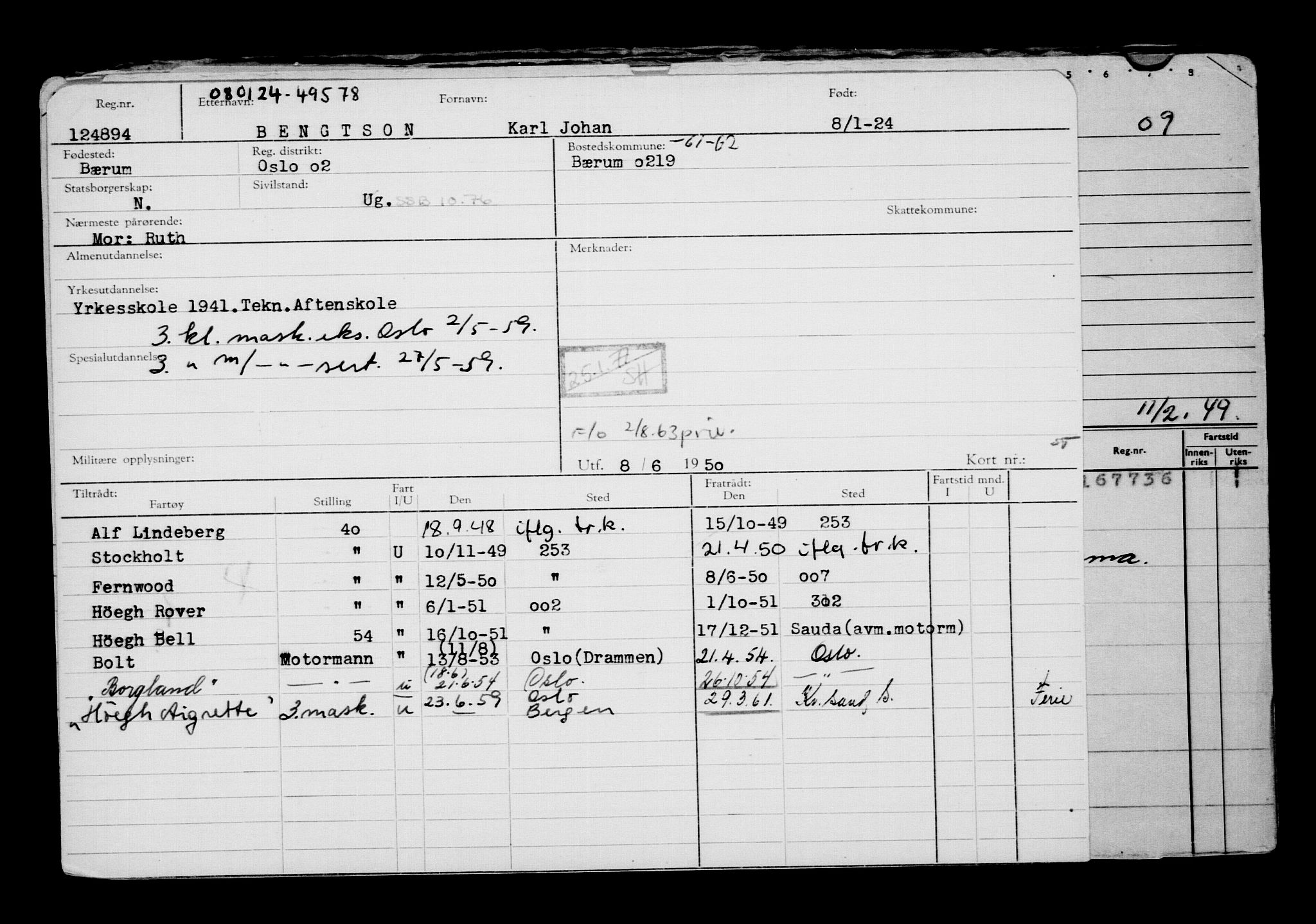 Direktoratet for sjømenn, AV/RA-S-3545/G/Gb/L0226: Hovedkort, 1923-1924, p. 449