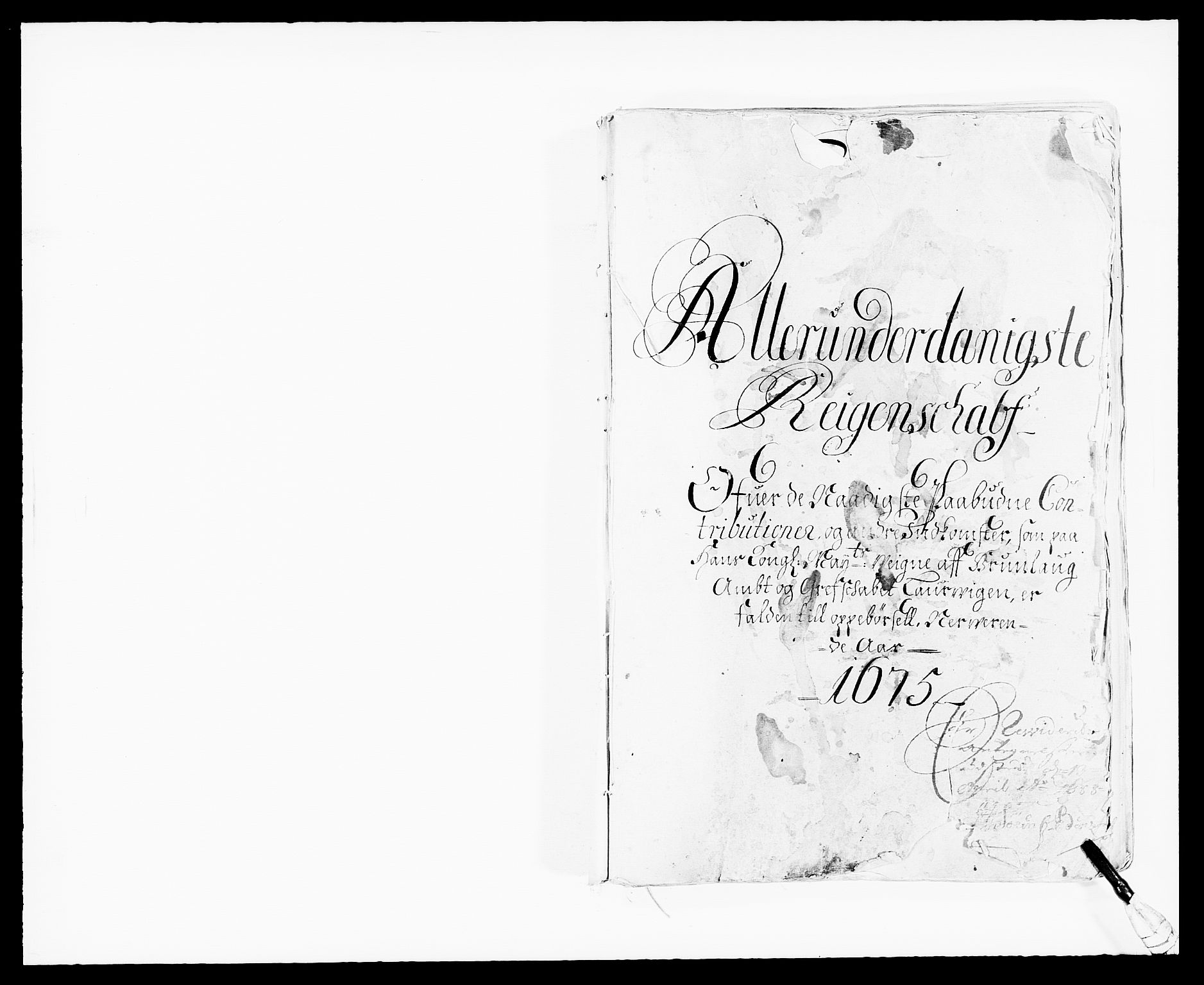 Rentekammeret inntil 1814, Reviderte regnskaper, Fogderegnskap, RA/EA-4092/R33/L1967: Fogderegnskap Larvik grevskap, 1675-1687, p. 1
