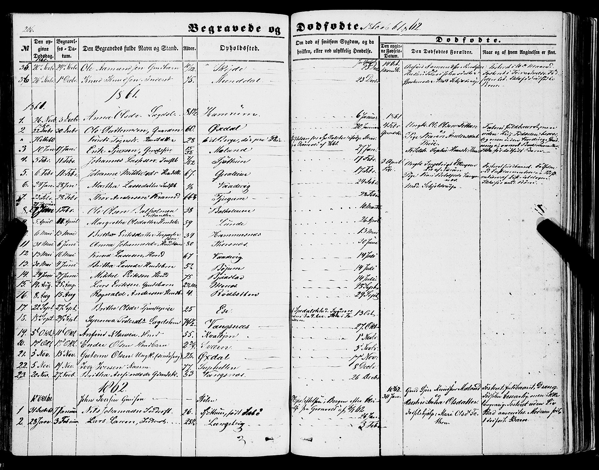 Balestrand sokneprestembete, AV/SAB-A-79601/H/Haa/Haaa/L0002: Parish register (official) no. A 2, 1847-1866, p. 206