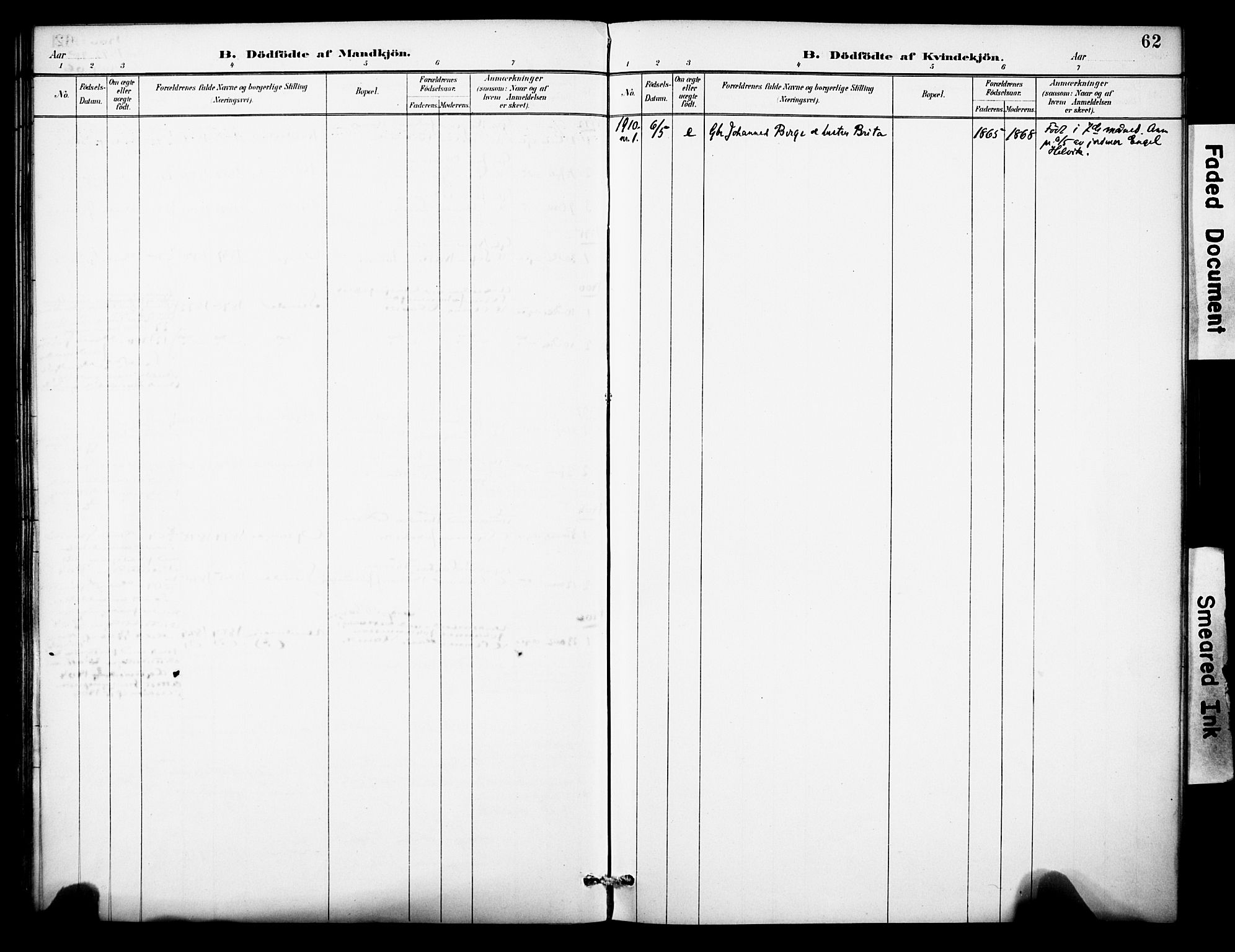 Kvinnherad sokneprestembete, AV/SAB-A-76401/H/Haa: Parish register (official) no. D 1, 1887-1910, p. 62