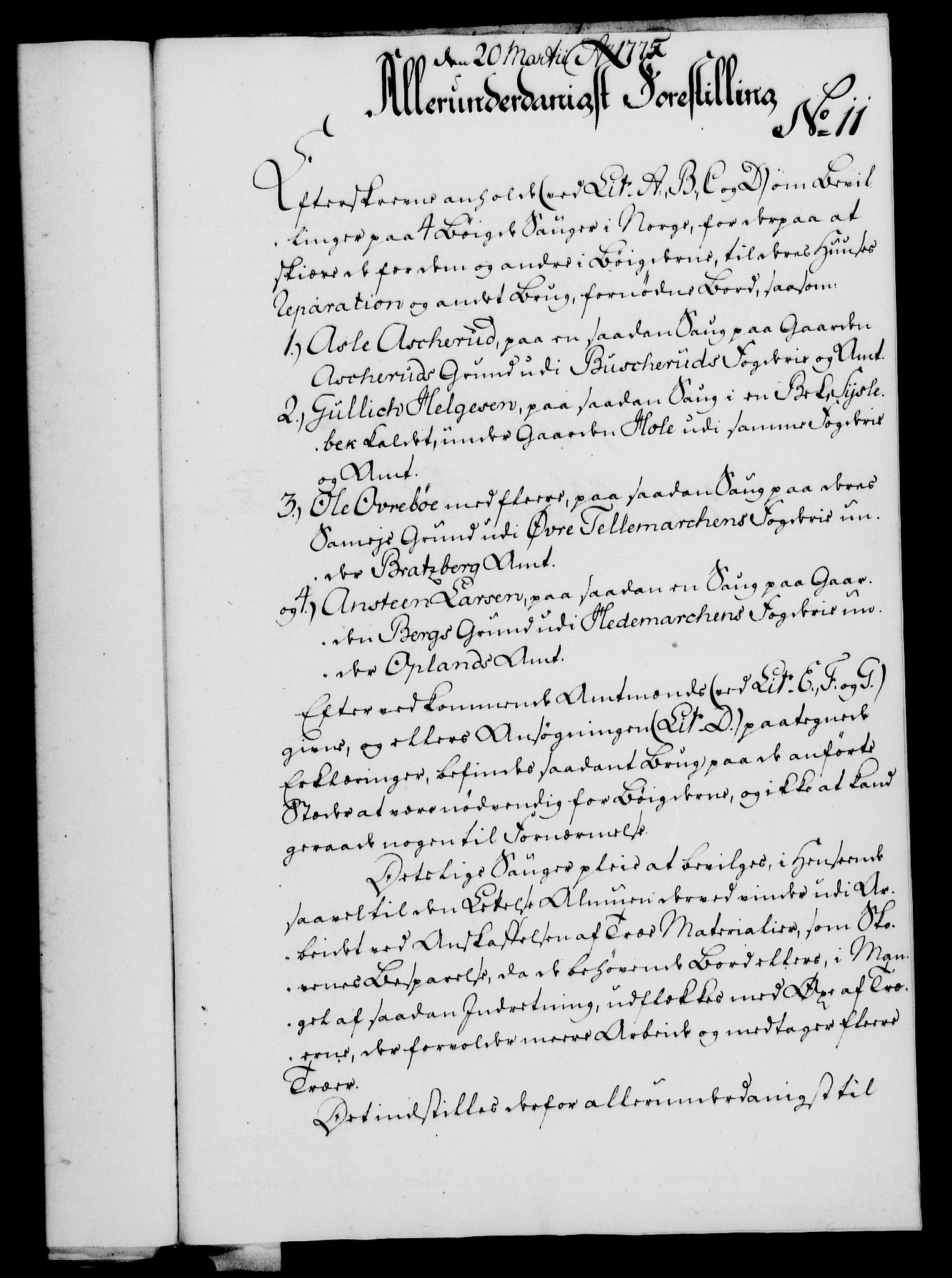 Rentekammeret, Kammerkanselliet, RA/EA-3111/G/Gf/Gfa/L0057: Norsk relasjons- og resolusjonsprotokoll (merket RK 52.57), 1775, p. 60