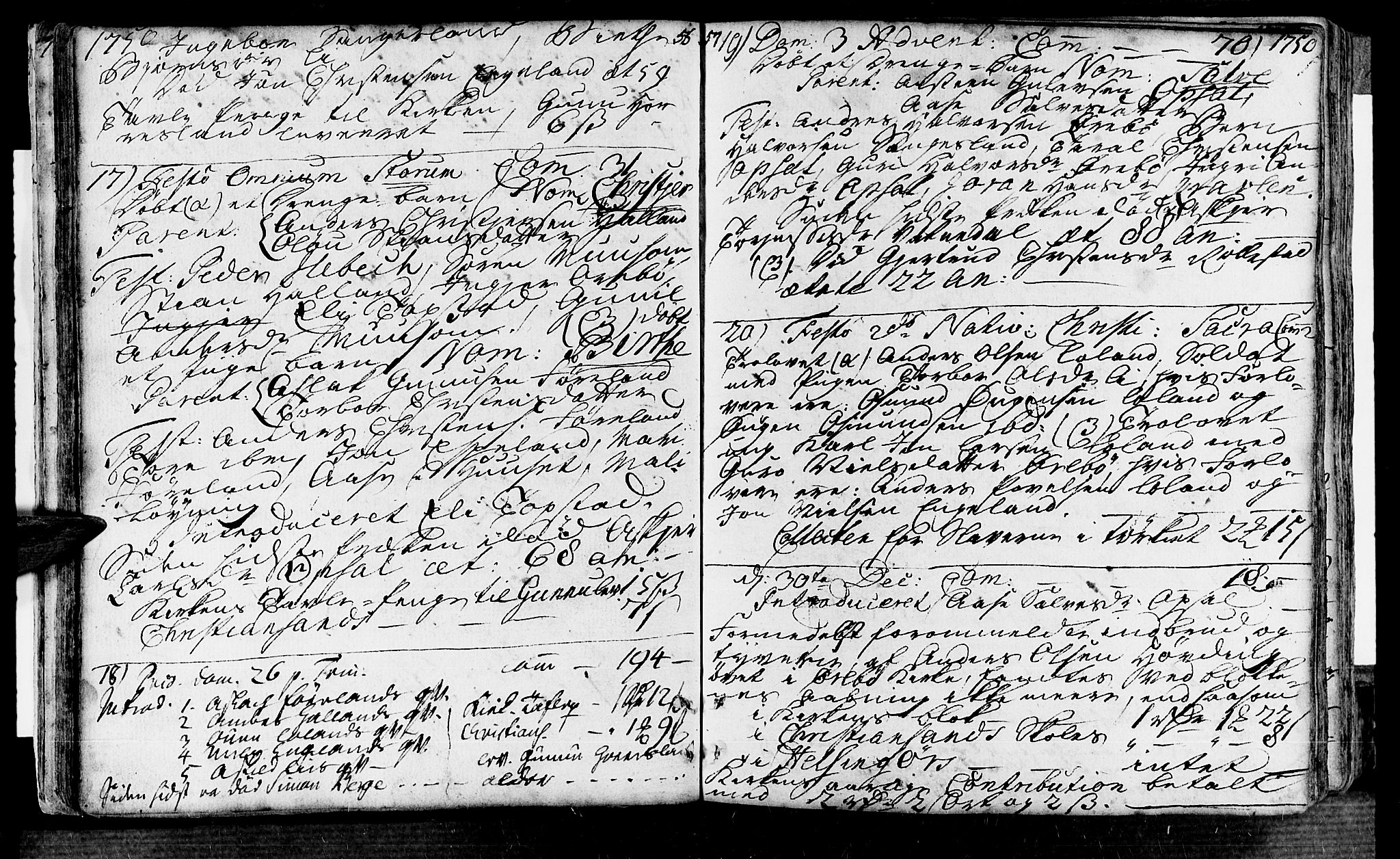 Vennesla sokneprestkontor, AV/SAK-1111-0045/Fa/Fac/L0001: Parish register (official) no. A 1, 1743-1784, p. 56-57