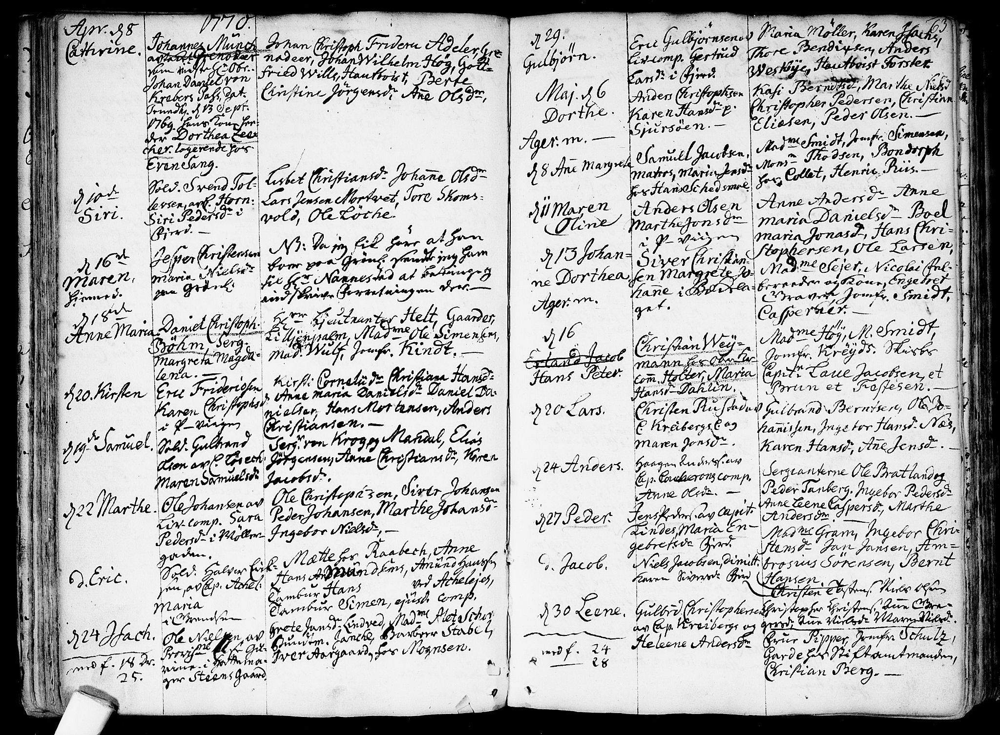 Garnisonsmenigheten Kirkebøker, AV/SAO-A-10846/F/Fa/L0002: Parish register (official) no. 2, 1757-1776, p. 63