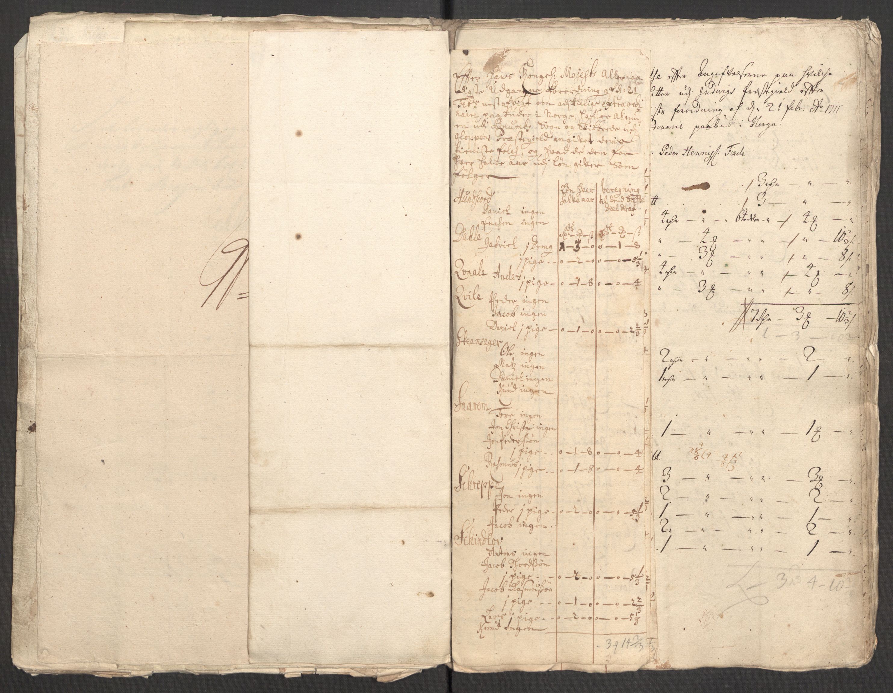 Rentekammeret inntil 1814, Reviderte regnskaper, Fogderegnskap, AV/RA-EA-4092/R53/L3434: Fogderegnskap Sunn- og Nordfjord, 1711, p. 101