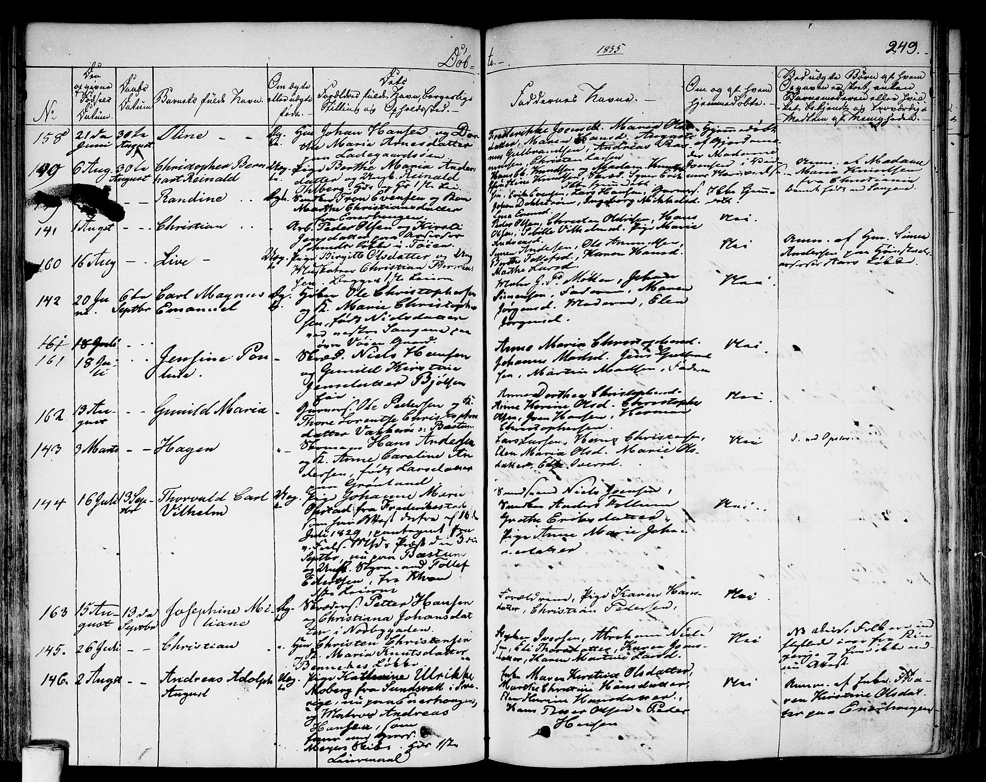 Aker prestekontor kirkebøker, AV/SAO-A-10861/F/L0013: Parish register (official) no. 13, 1828-1837, p. 249