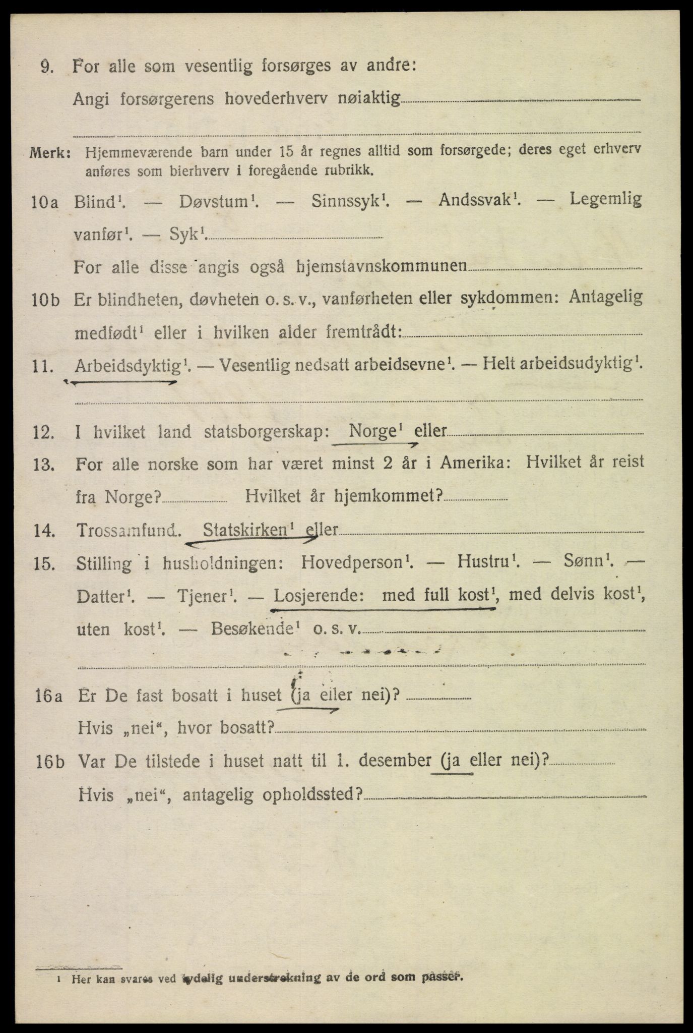 SAH, 1920 census for Nordre Land, 1920, p. 2446