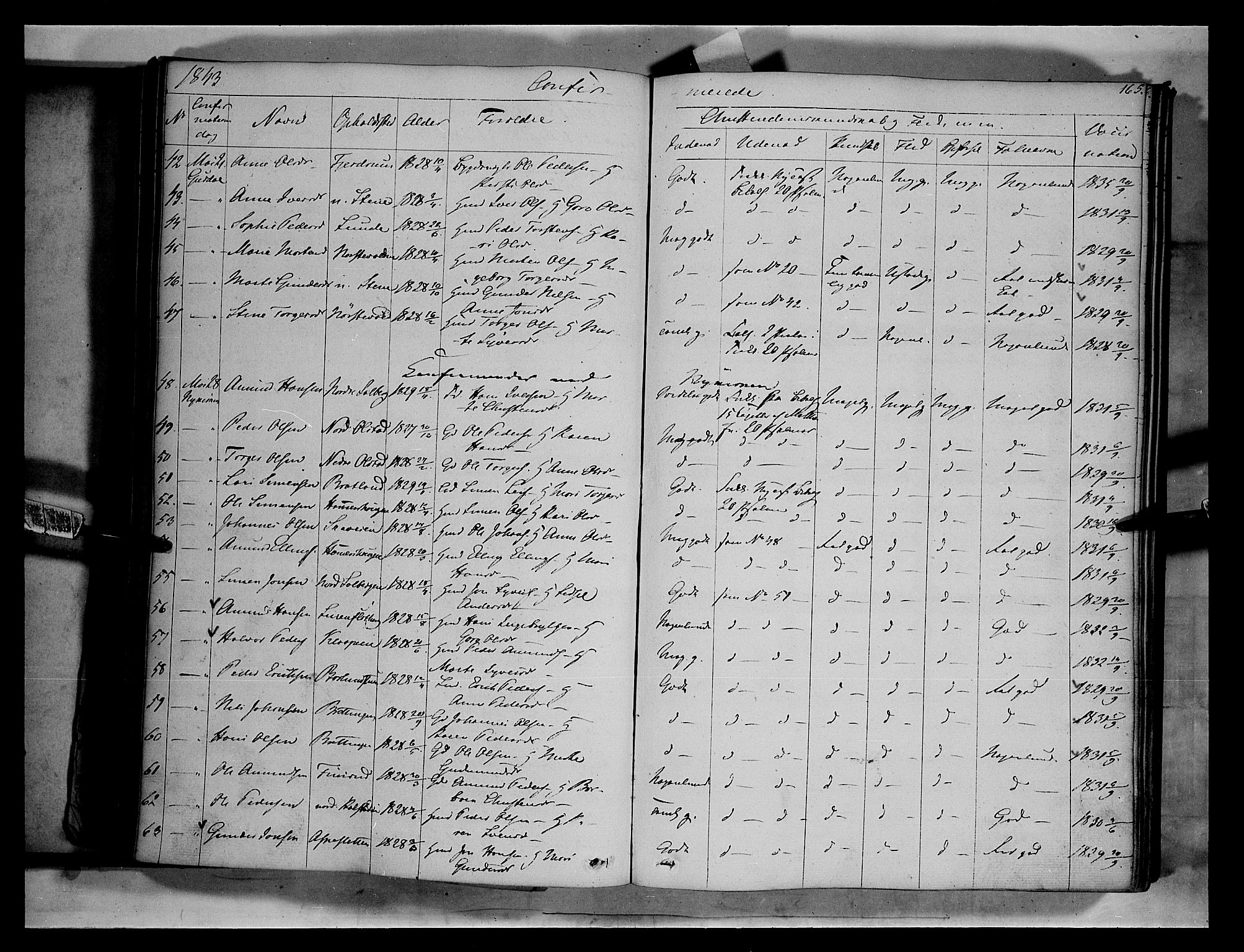 Gausdal prestekontor, AV/SAH-PREST-090/H/Ha/Haa/L0007: Parish register (official) no. 7, 1840-1850, p. 165