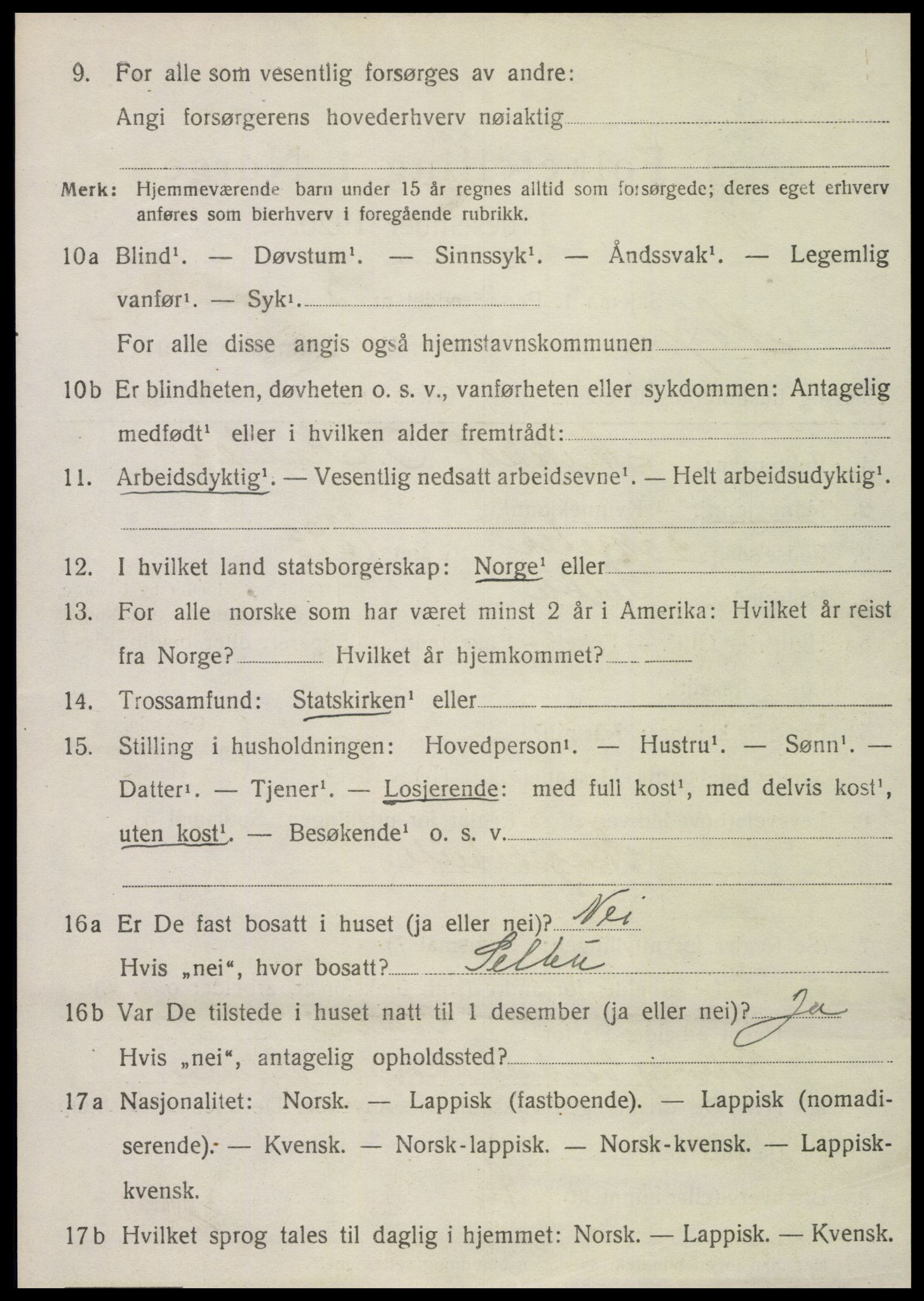 SAT, 1920 census for Hegra, 1920, p. 5573