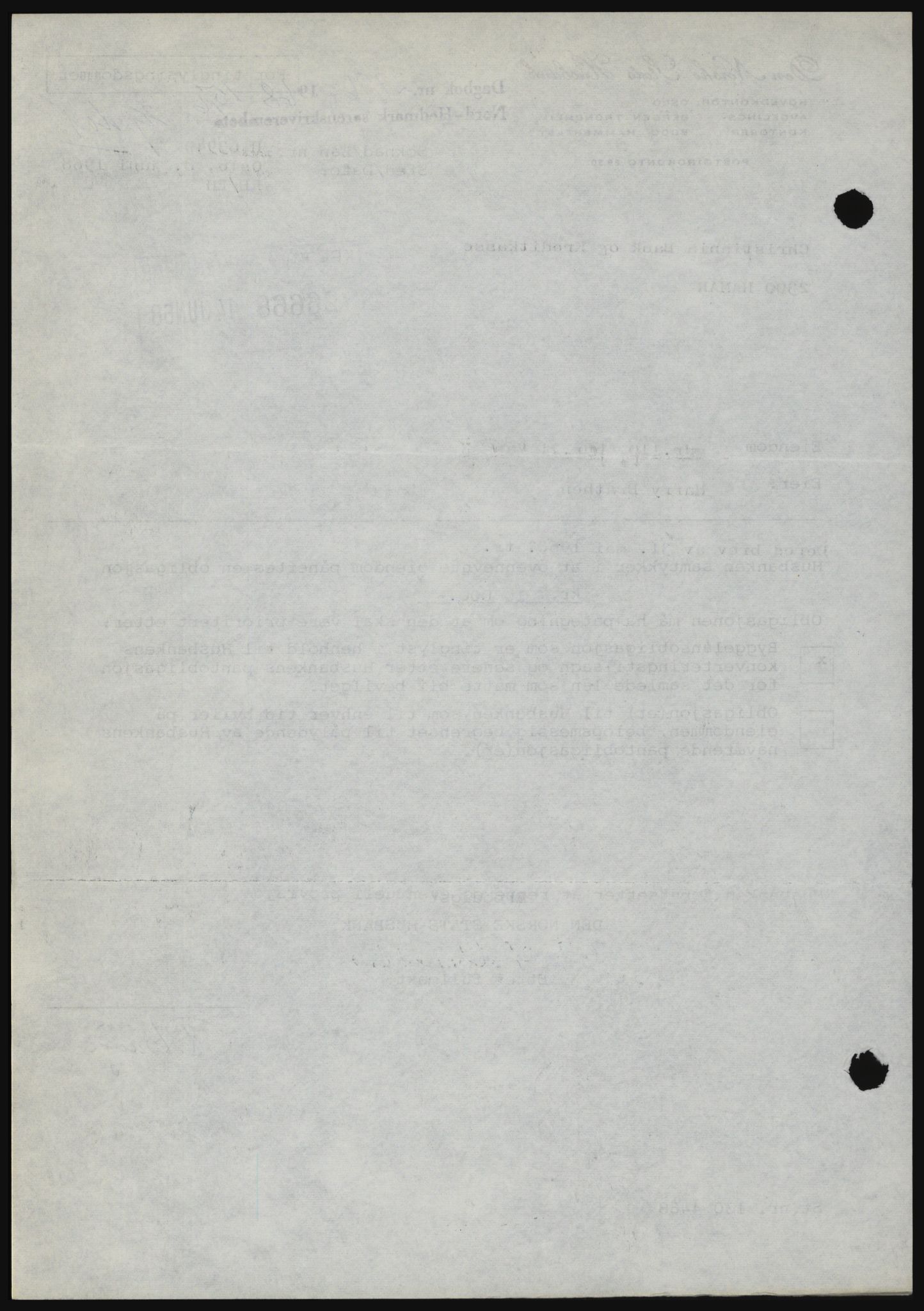 Nord-Hedmark sorenskriveri, SAH/TING-012/H/Hc/L0028: Mortgage book no. 28, 1968-1968, Diary no: : 2796/1968