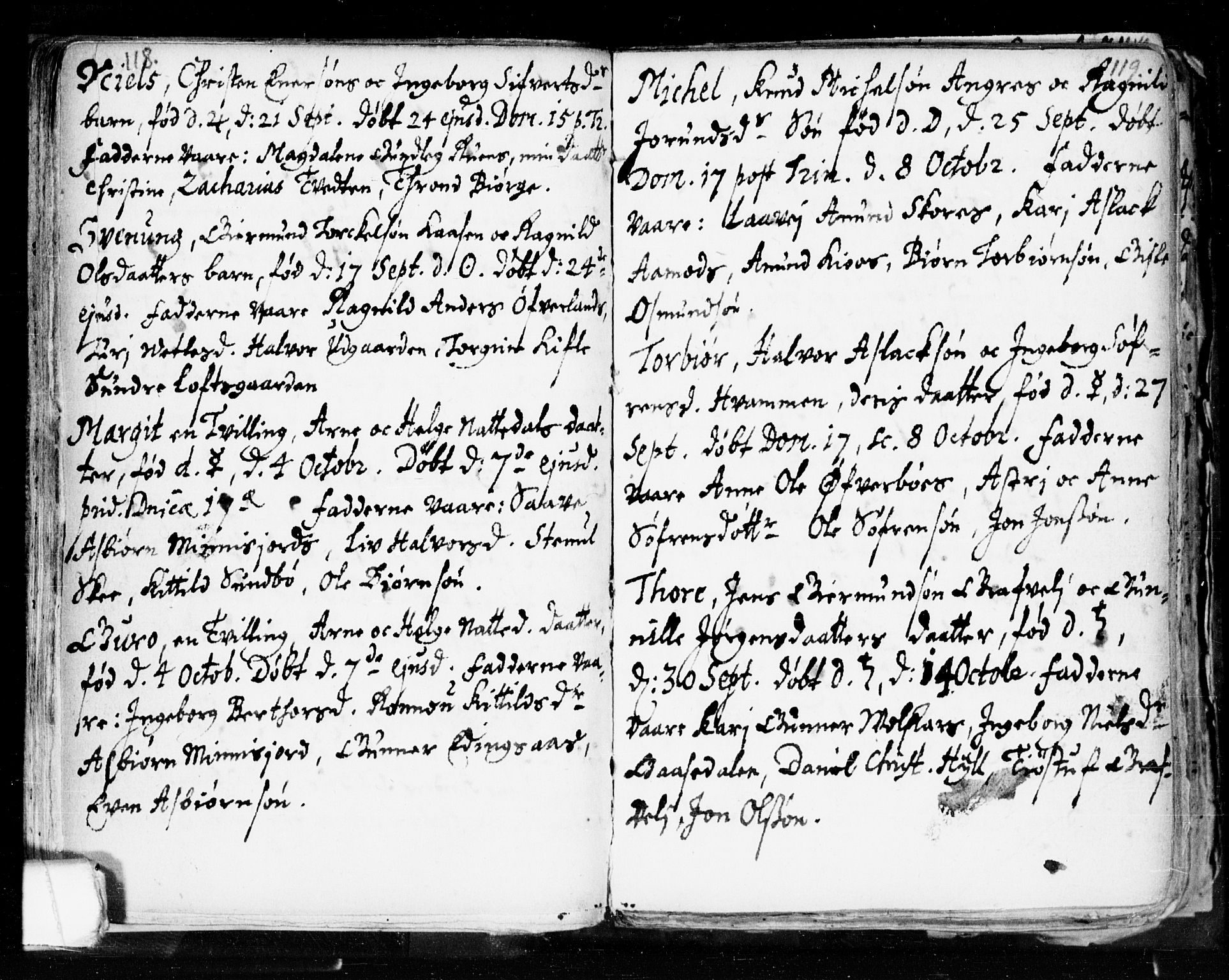 Seljord kirkebøker, SAKO/A-20/F/Fa/L0002: Parish register (official) no. I 2, 1689-1713, p. 118-119