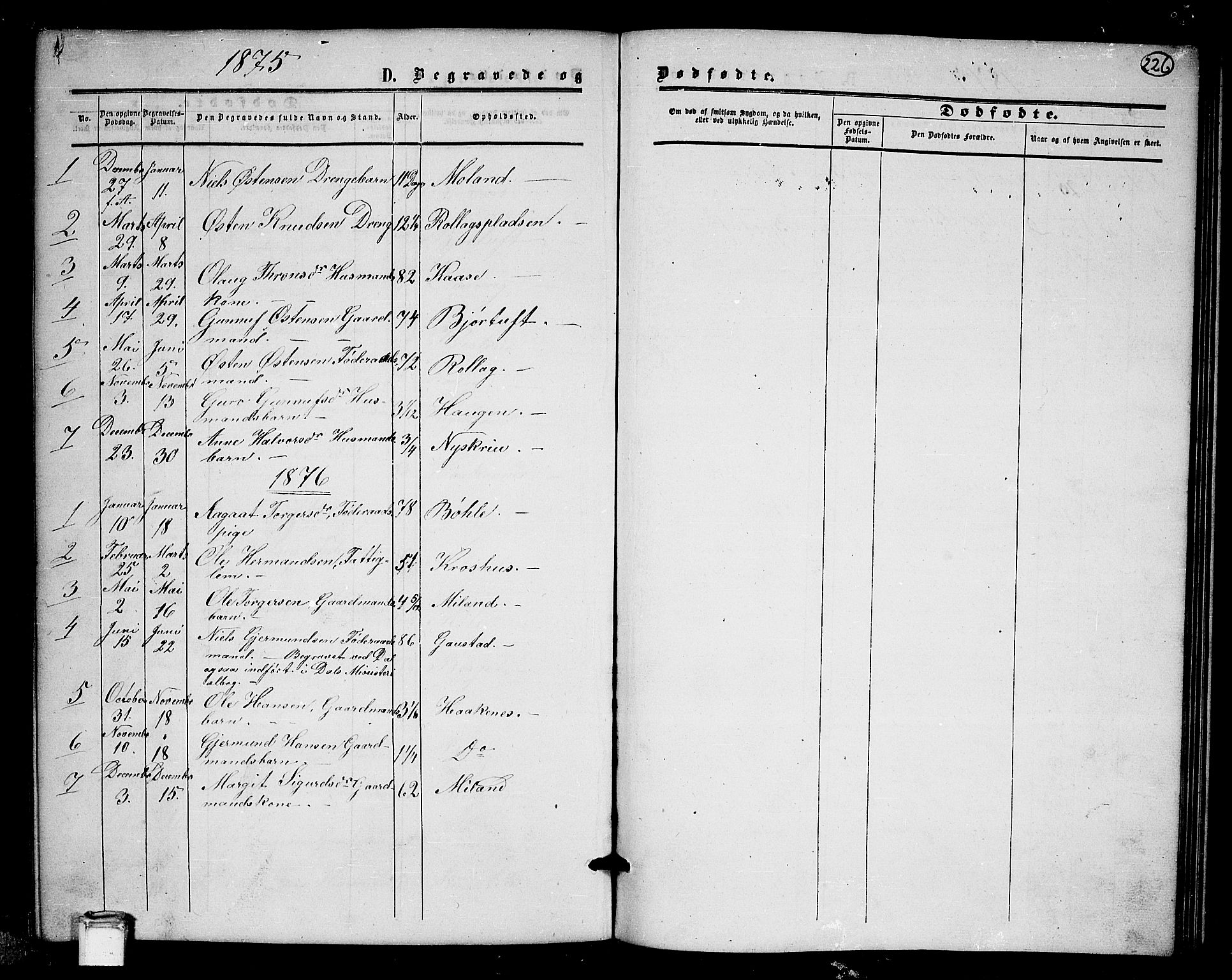 Tinn kirkebøker, SAKO/A-308/G/Gb/L0002: Parish register (copy) no. II 2, 1851-1886, p. 226