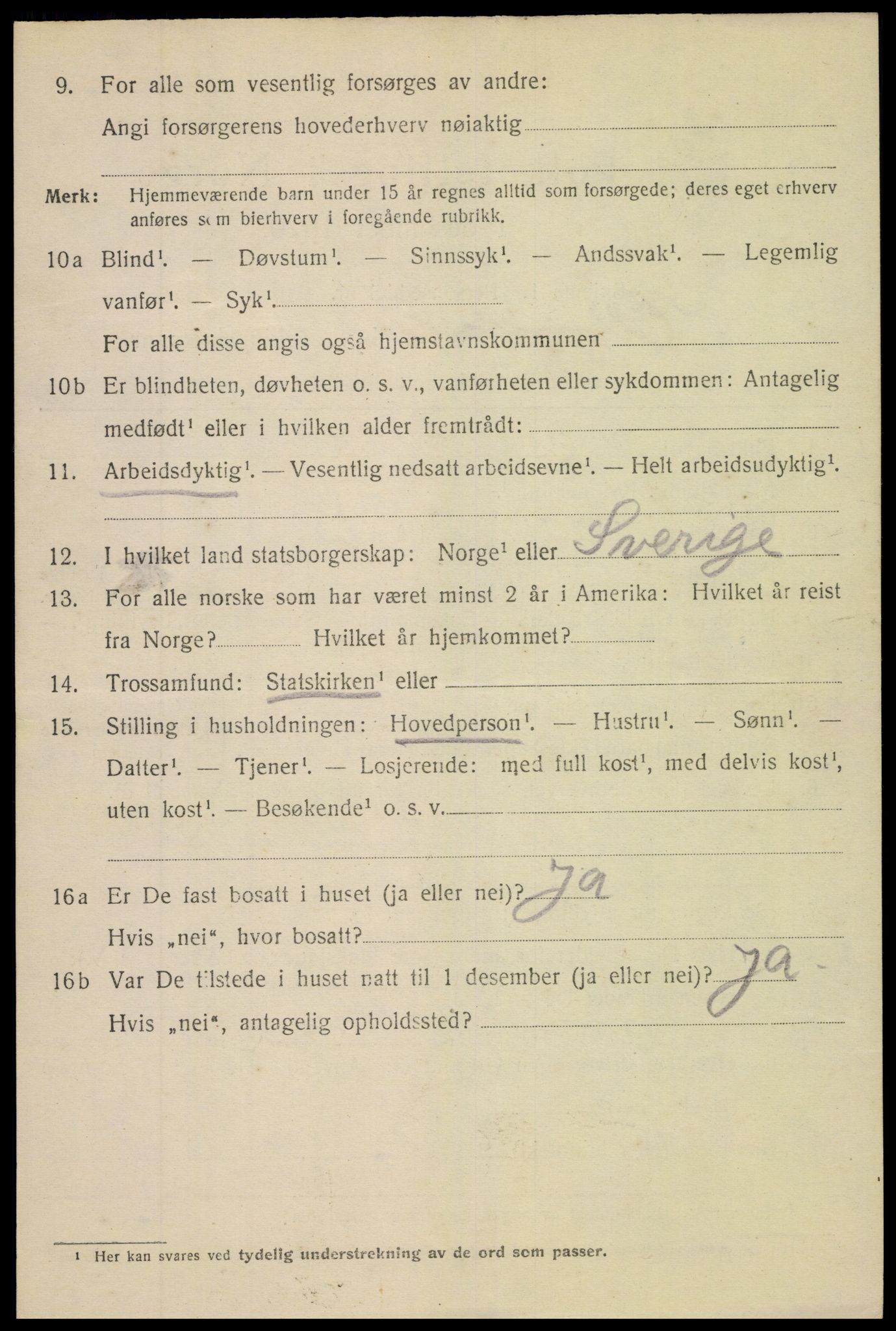 SAK, 1920 census for Arendal, 1920, p. 24943