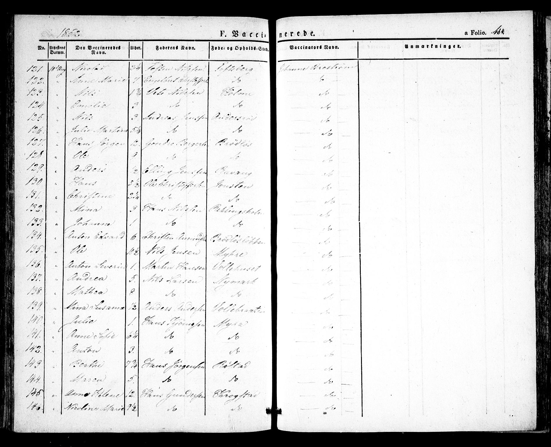 Råde prestekontor kirkebøker, AV/SAO-A-2009/F/Fa/L0005: Parish register (official) no. 5, 1830-1853, p. 464