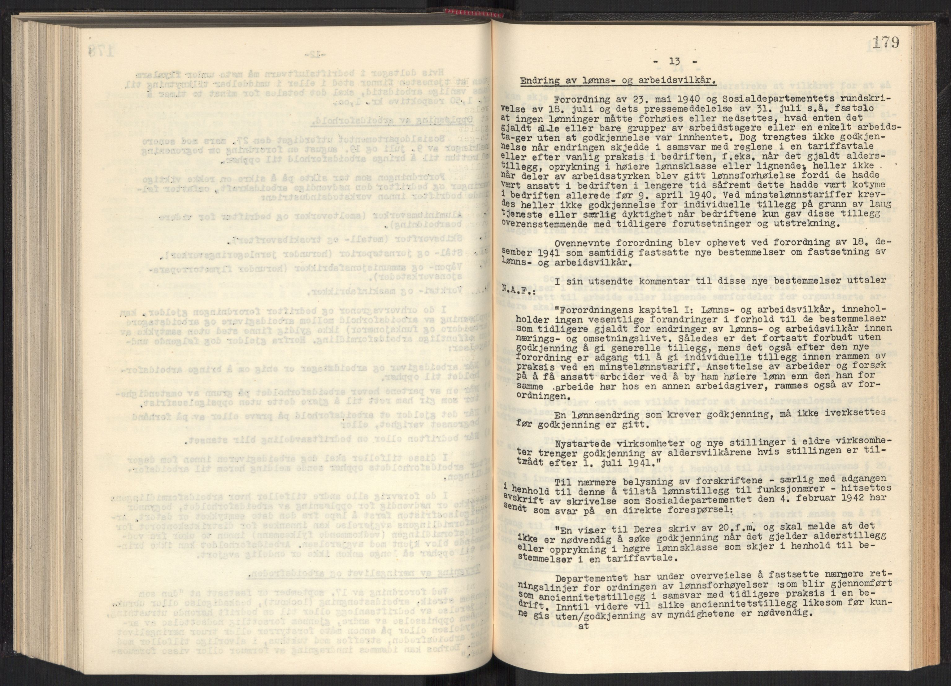 Teknologibedriftenes Landsforening TBL, RA/PA-1700/A/Ad/L0006: Årsberetning med register, 1937-1943, p. 179