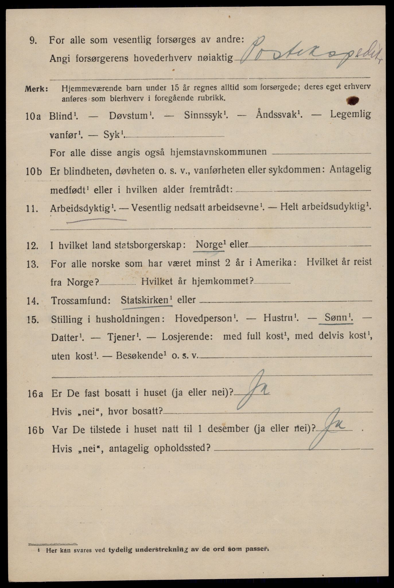 SAST, 1920 census for Stavanger, 1920, p. 118717