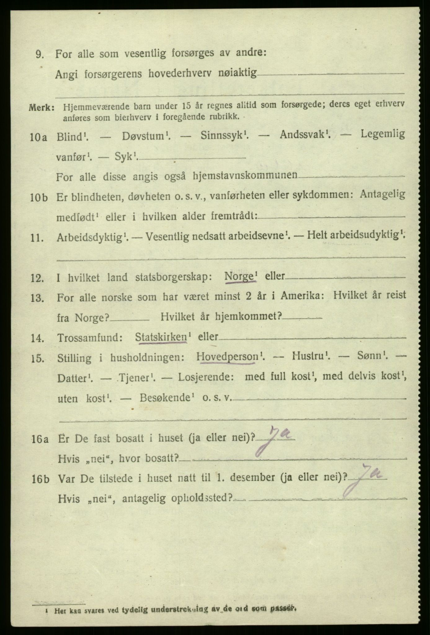 SAB, 1920 census for Gaular, 1920, p. 3797