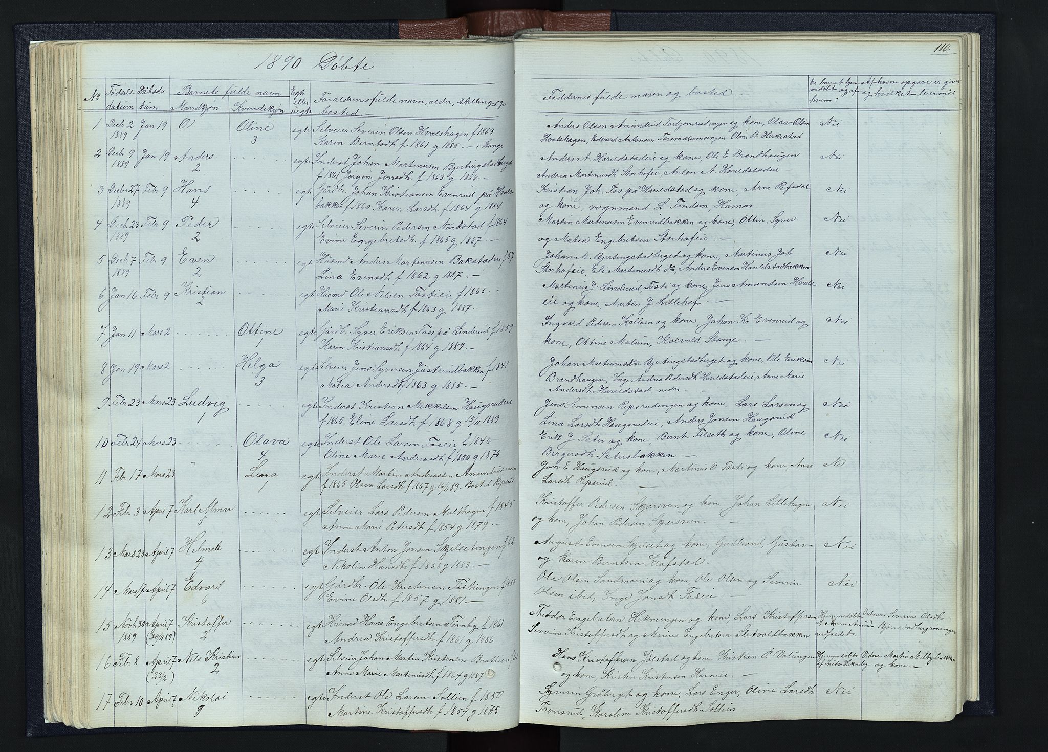 Romedal prestekontor, SAH/PREST-004/L/L0010: Parish register (copy) no. 10, 1860-1895, p. 110
