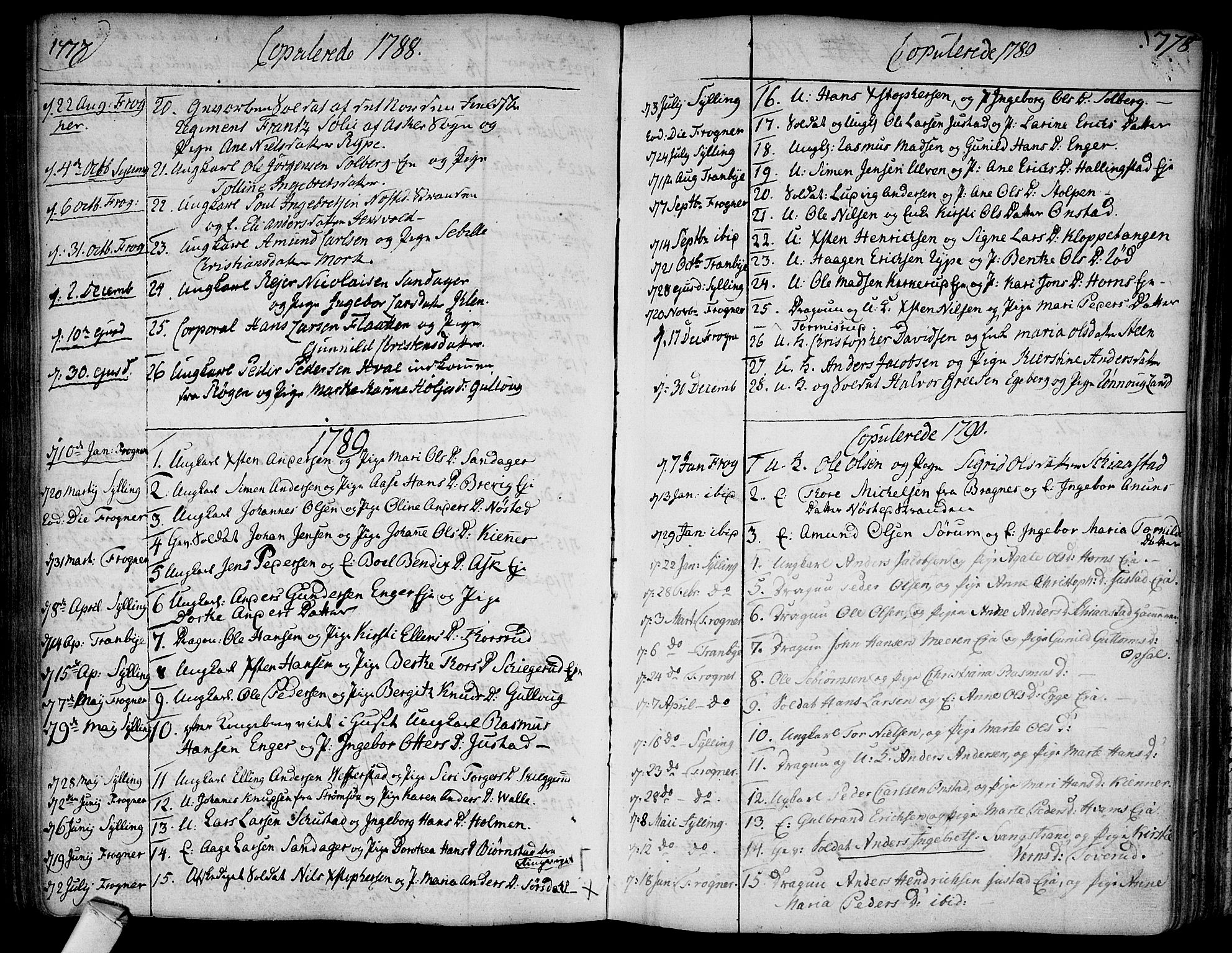 Lier kirkebøker, SAKO/A-230/F/Fa/L0006: Parish register (official) no. I 6, 1777-1794, p. 177-178