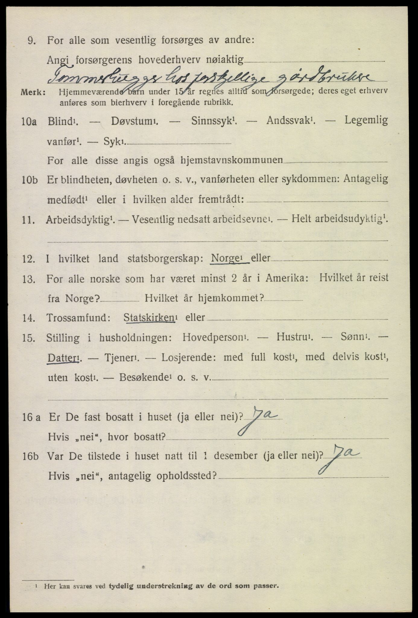 SAH, 1920 census for Nord-Fron, 1920, p. 2681