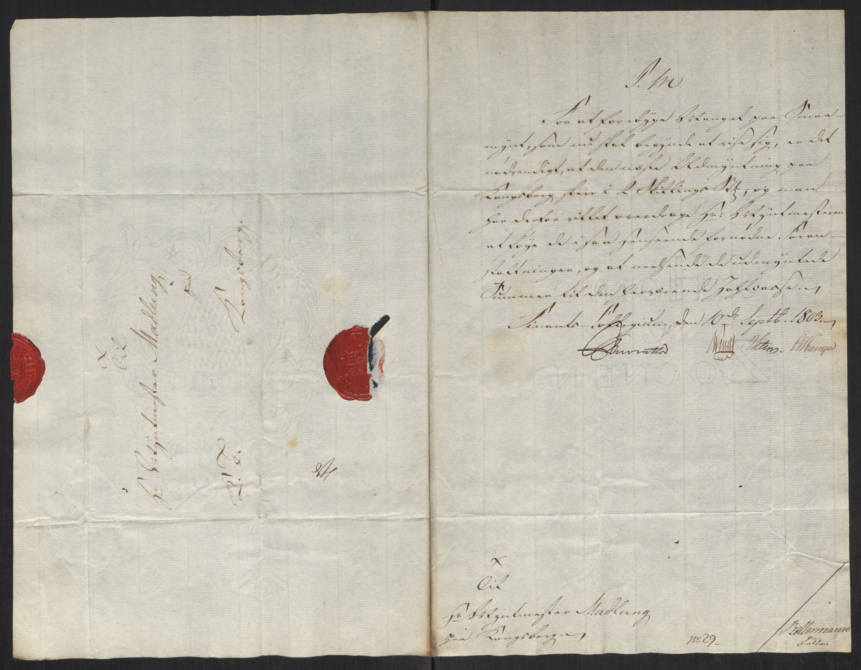 Rentekammeret inntil 1814, Realistisk ordnet avdeling, AV/RA-EA-4070/Oa/L0008: [Y6]: Embetsbrev til myntmesteren på Kongsberg (1797-1806 og 1808-1813), 1797-1813, p. 134