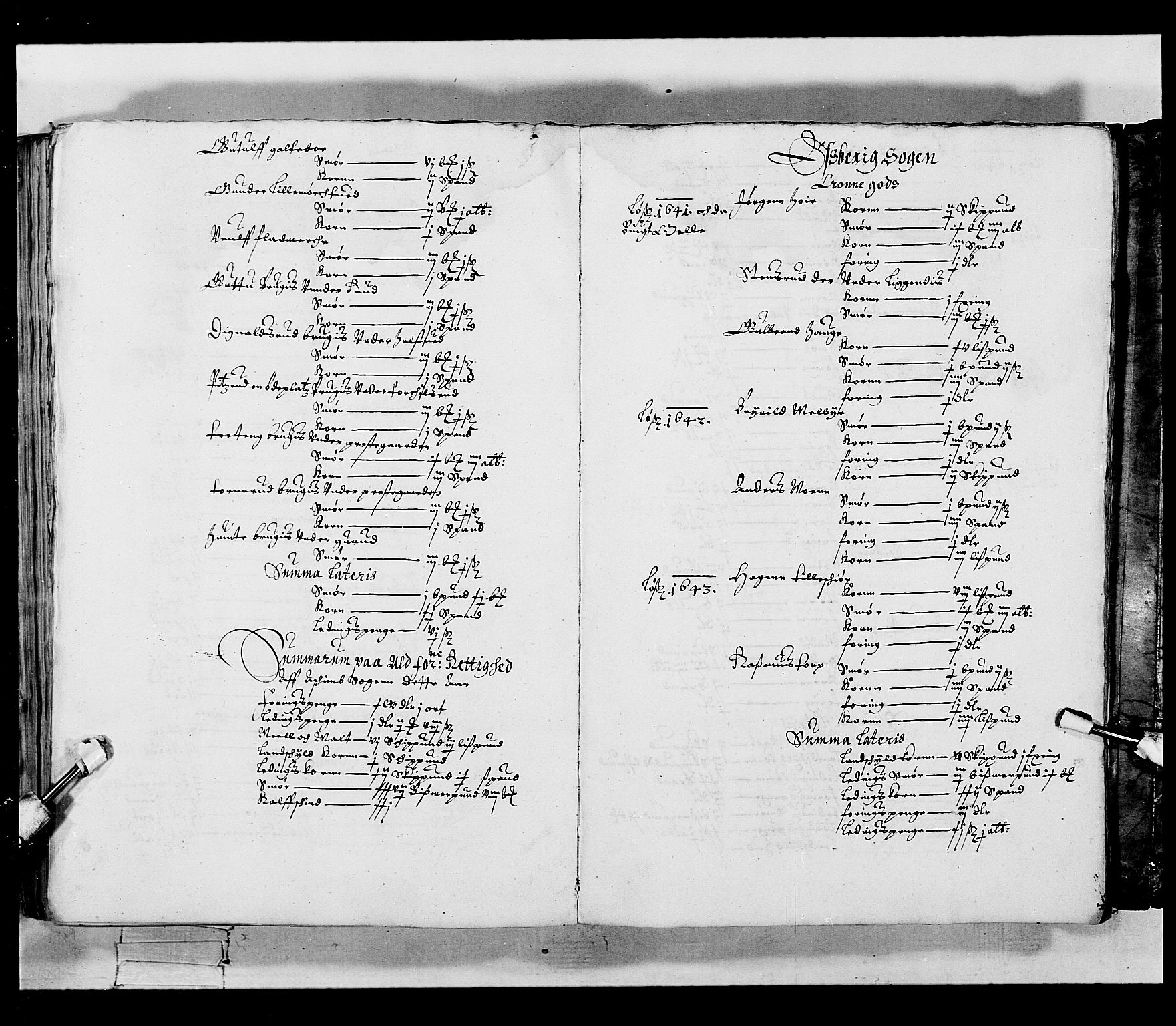 Stattholderembetet 1572-1771, AV/RA-EA-2870/Ek/L0019/0001: Jordebøker 1633-1658 / Jordebøker for Akershus len, 1642, p. 241