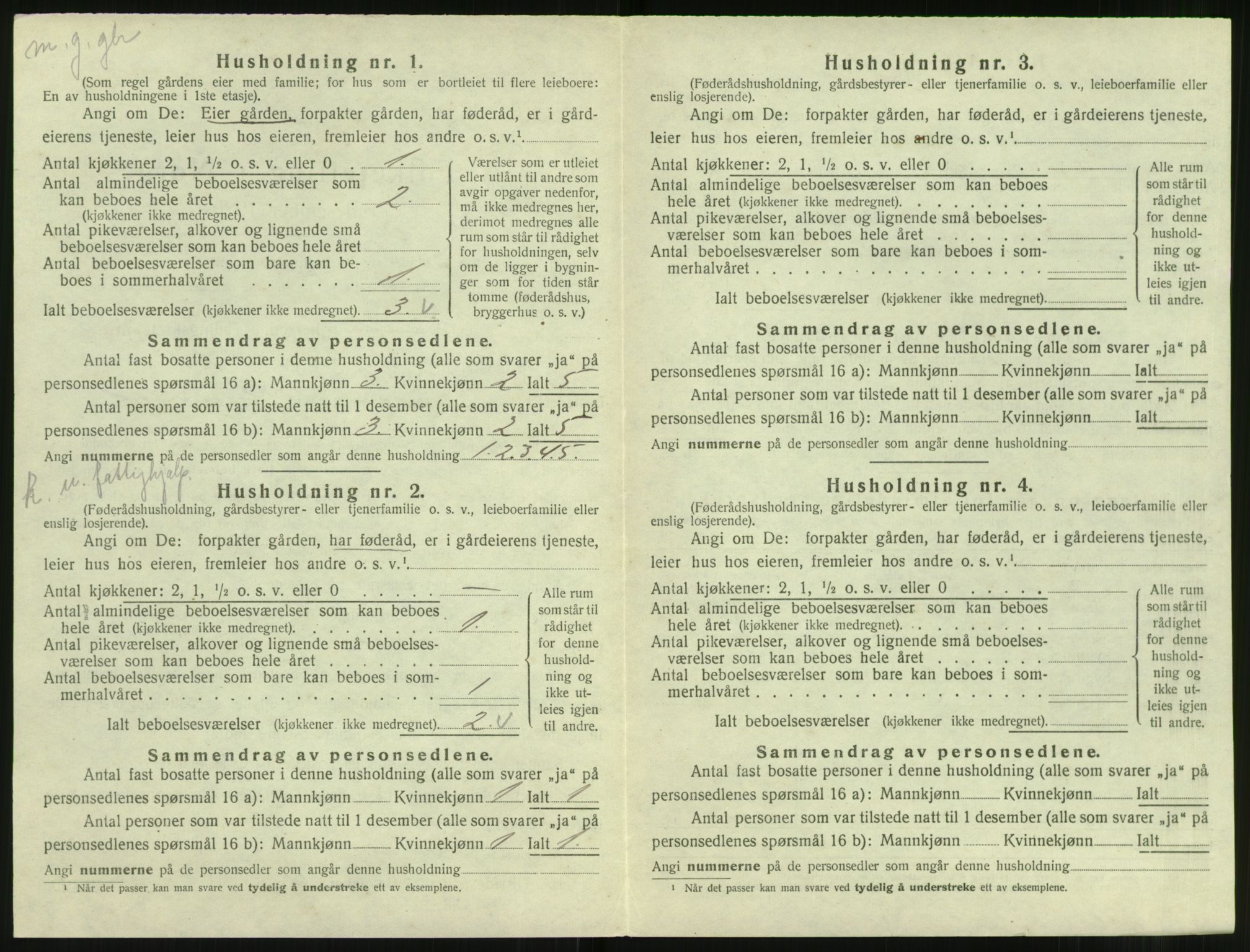 SAT, 1920 census for Hareid, 1920, p. 390