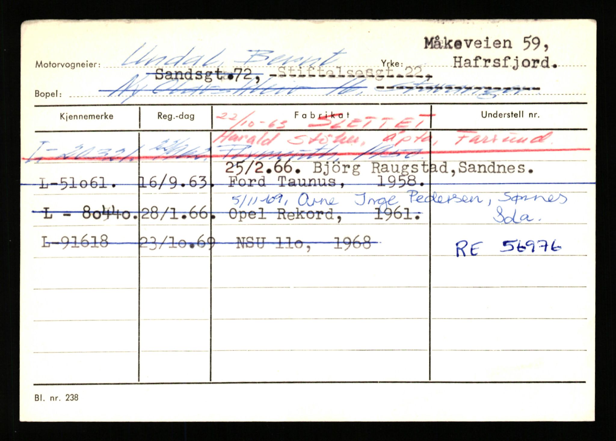 Stavanger trafikkstasjon, SAST/A-101942/0/H/L0041: Uglevik - Vaule, 1930-1971, p. 207