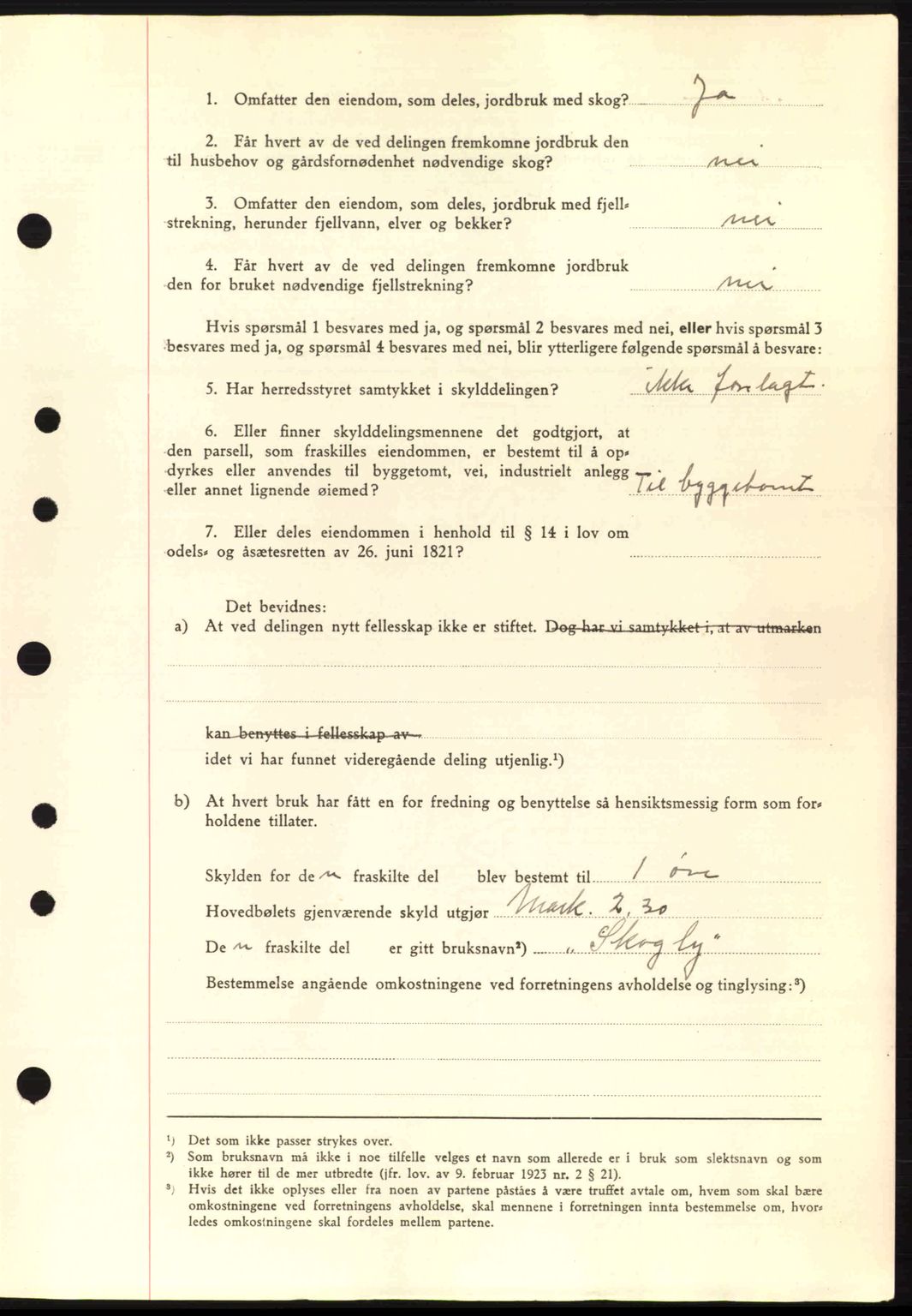 Nordre Sunnmøre sorenskriveri, SAT/A-0006/1/2/2C/2Ca: Mortgage book no. A11, 1941-1941, Diary no: : 1118/1941