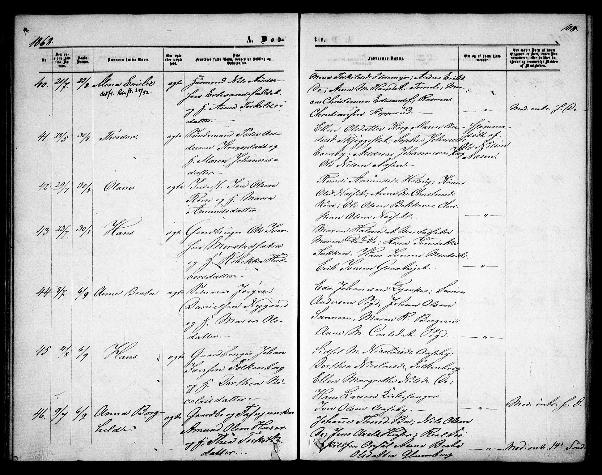 Rødenes prestekontor Kirkebøker, AV/SAO-A-2005/F/Fa/L0007: Parish register (official) no. I 7, 1860-1869, p. 108