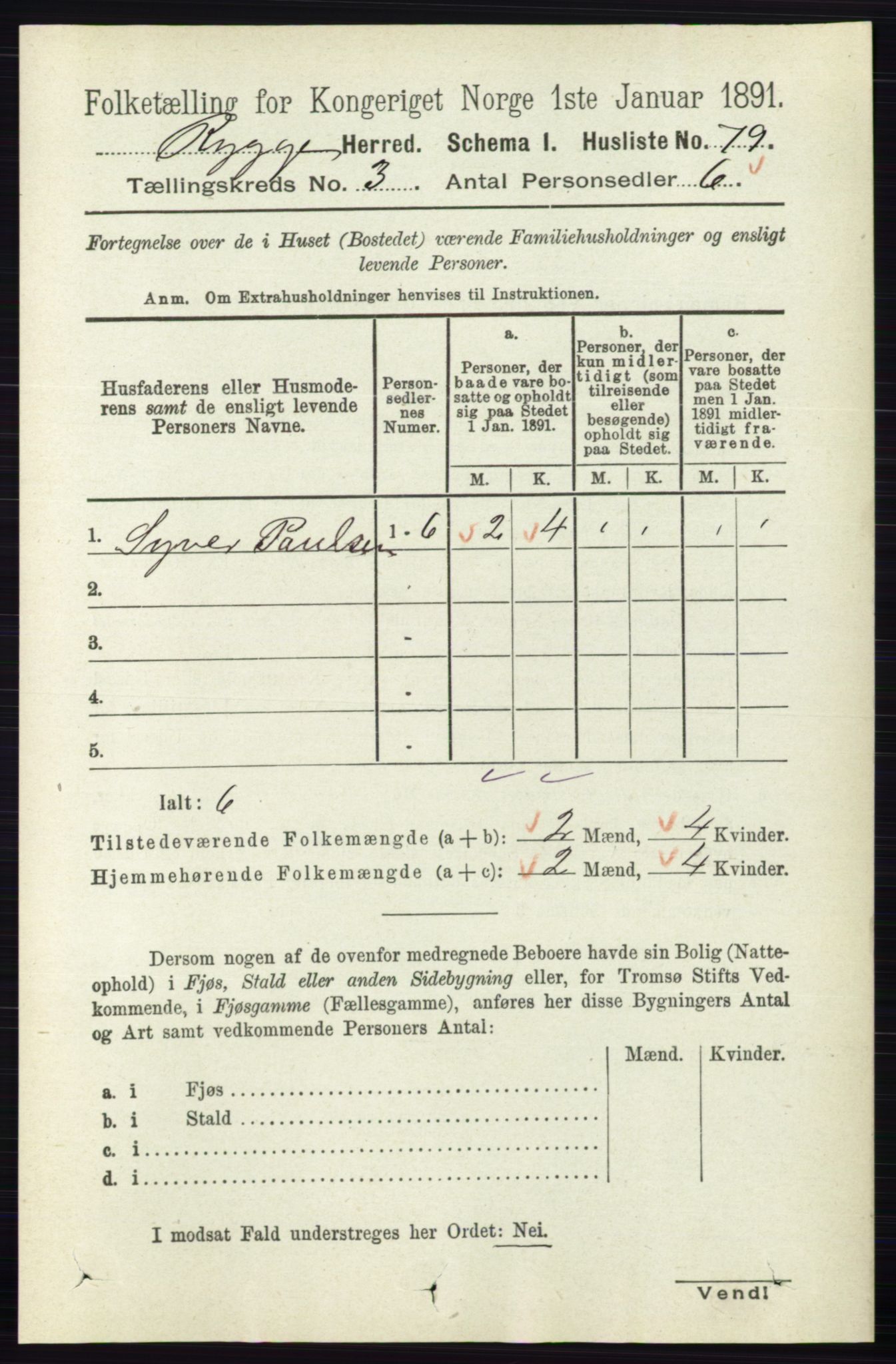 RA, 1891 census for 0136 Rygge, 1891, p. 1662