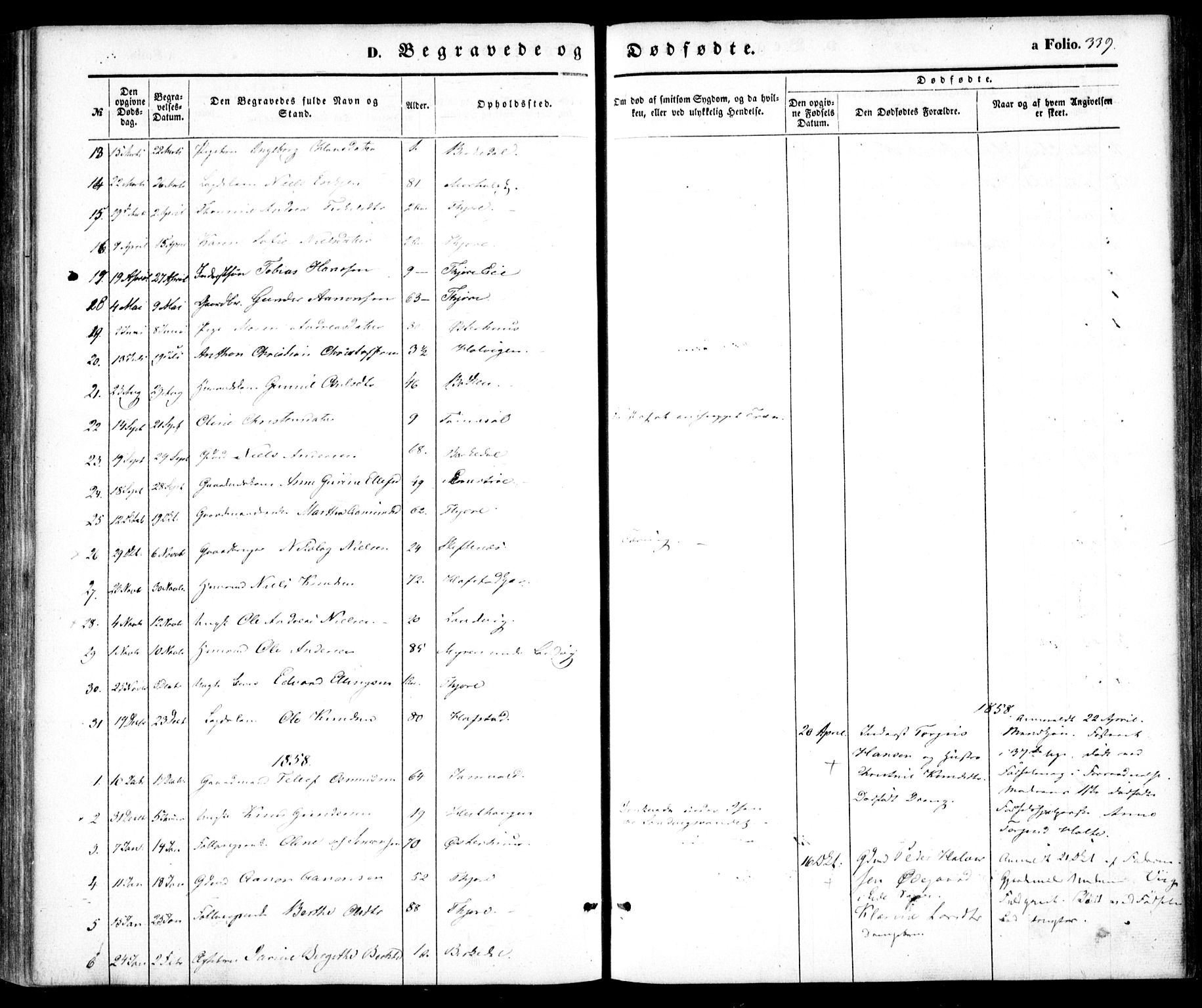 Hommedal sokneprestkontor, SAK/1111-0023/F/Fa/Fab/L0004: Parish register (official) no. A 4, 1848-1860, p. 339