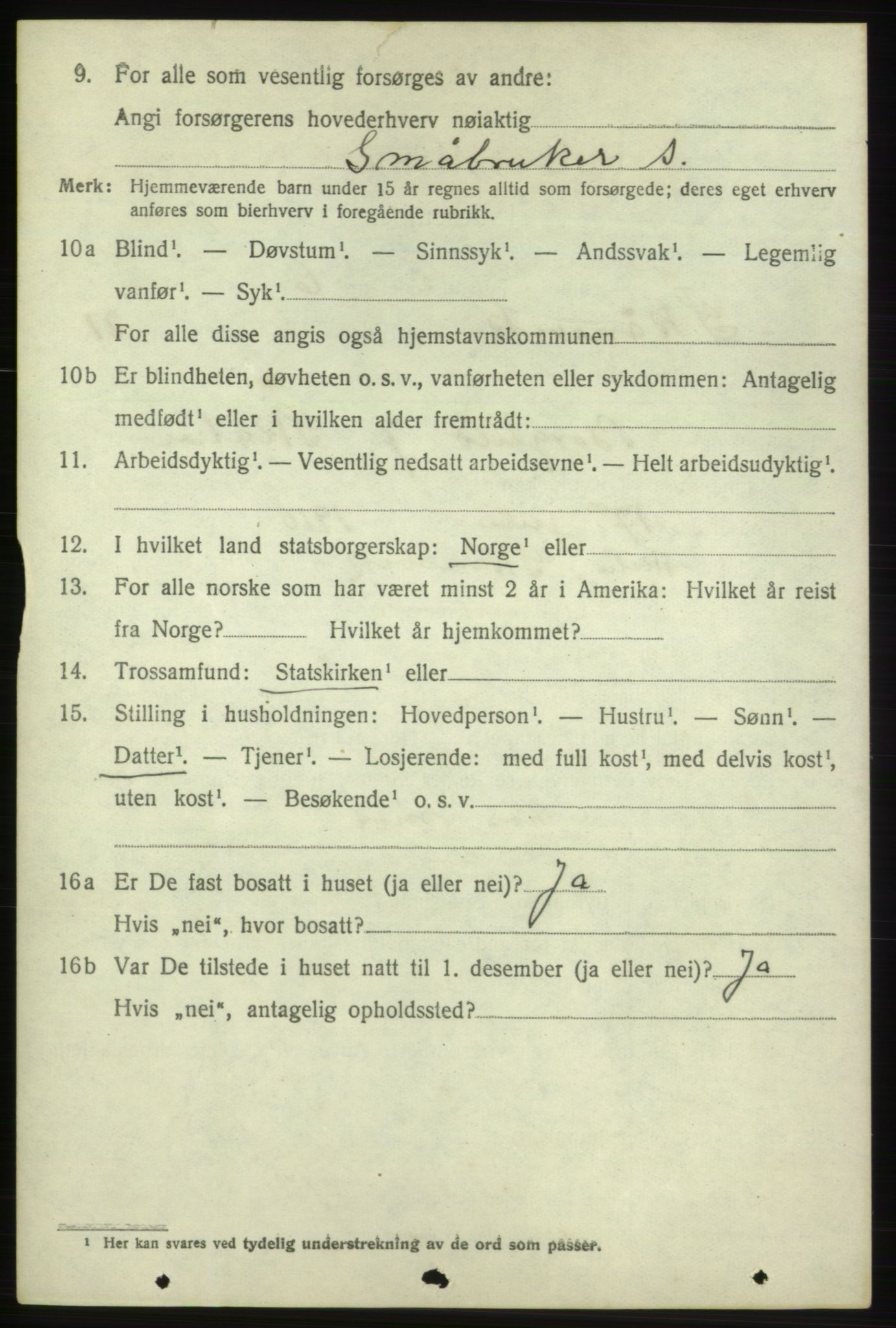 SAB, 1920 census for Skånevik, 1920, p. 8130