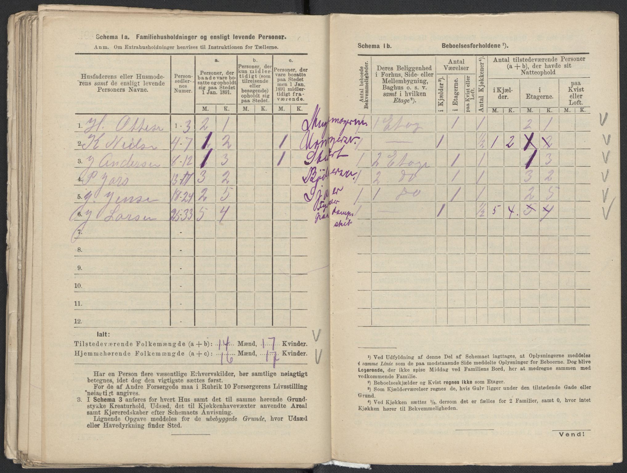 RA, 1891 Census for 1301 Bergen, 1891, p. 7643