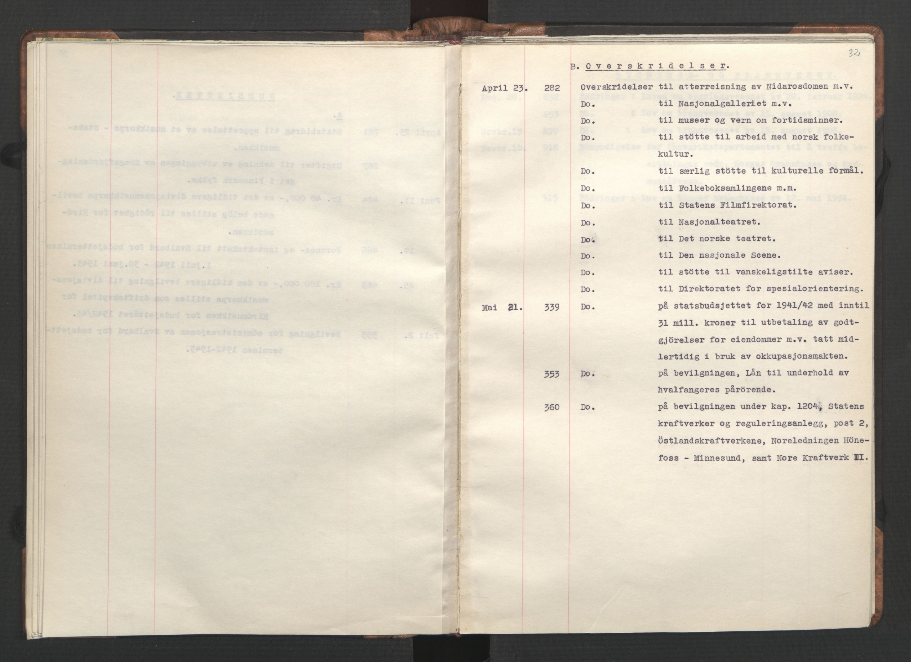 NS-administrasjonen 1940-1945 (Statsrådsekretariatet, de kommisariske statsråder mm), RA/S-4279/D/Da/L0002: Register (RA j.nr. 985/1943, tilgangsnr. 17/1943), 1942, p. 35